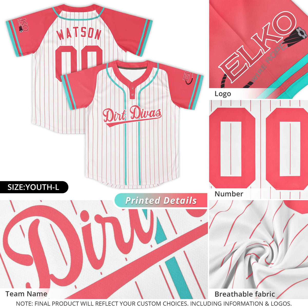 Custom Navy Neon Green-White Stripe Fashion Raglan Sleeves Authentic Two-Button Softball Jersey