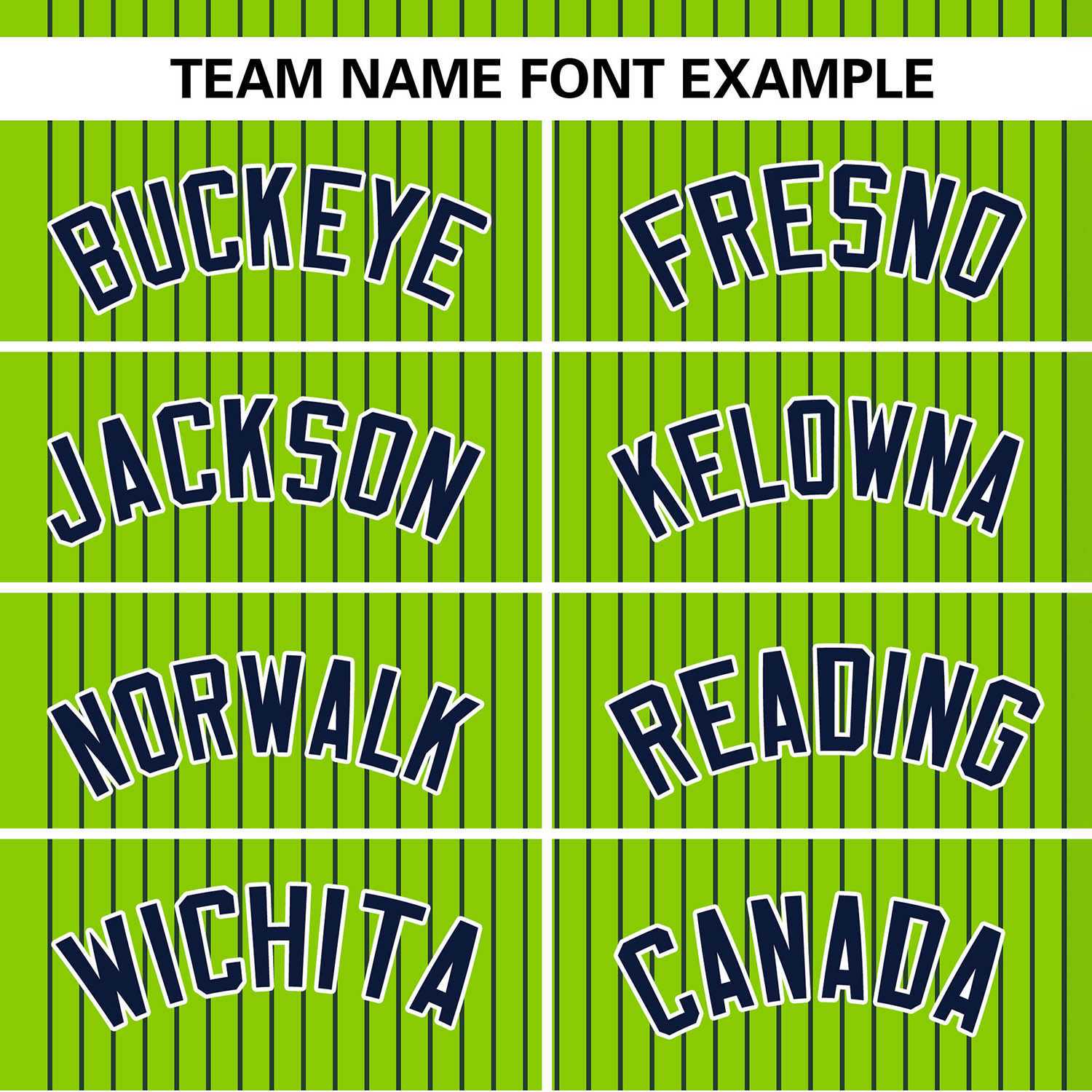 Custom Neon Green Navy Stripe Fashion Authentic Two-Button Baseball Jersey