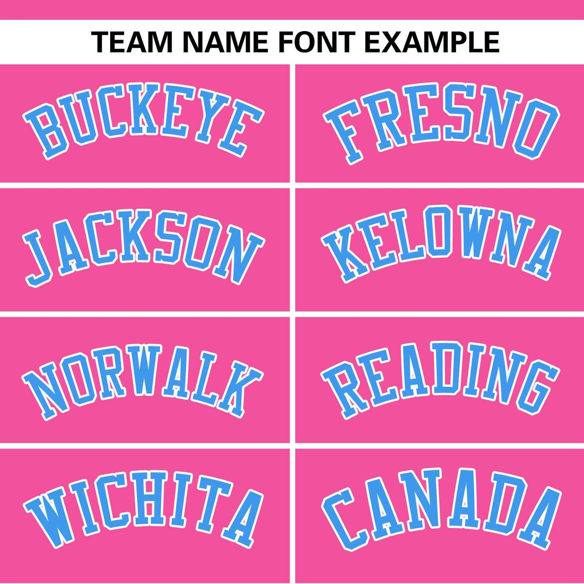 Custom Pink White-Powder Blue Color Block Personalized Authentic Two-Button Baseball Jersey