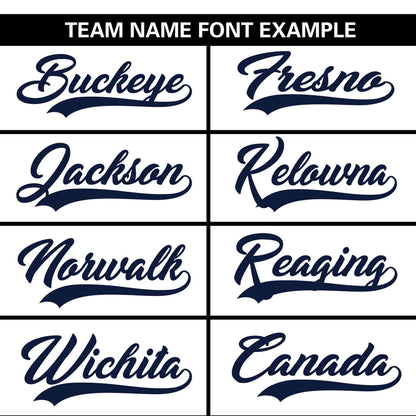 Custom White Navy Color Block Personalized Authentic Two-Button Baseball Jersey