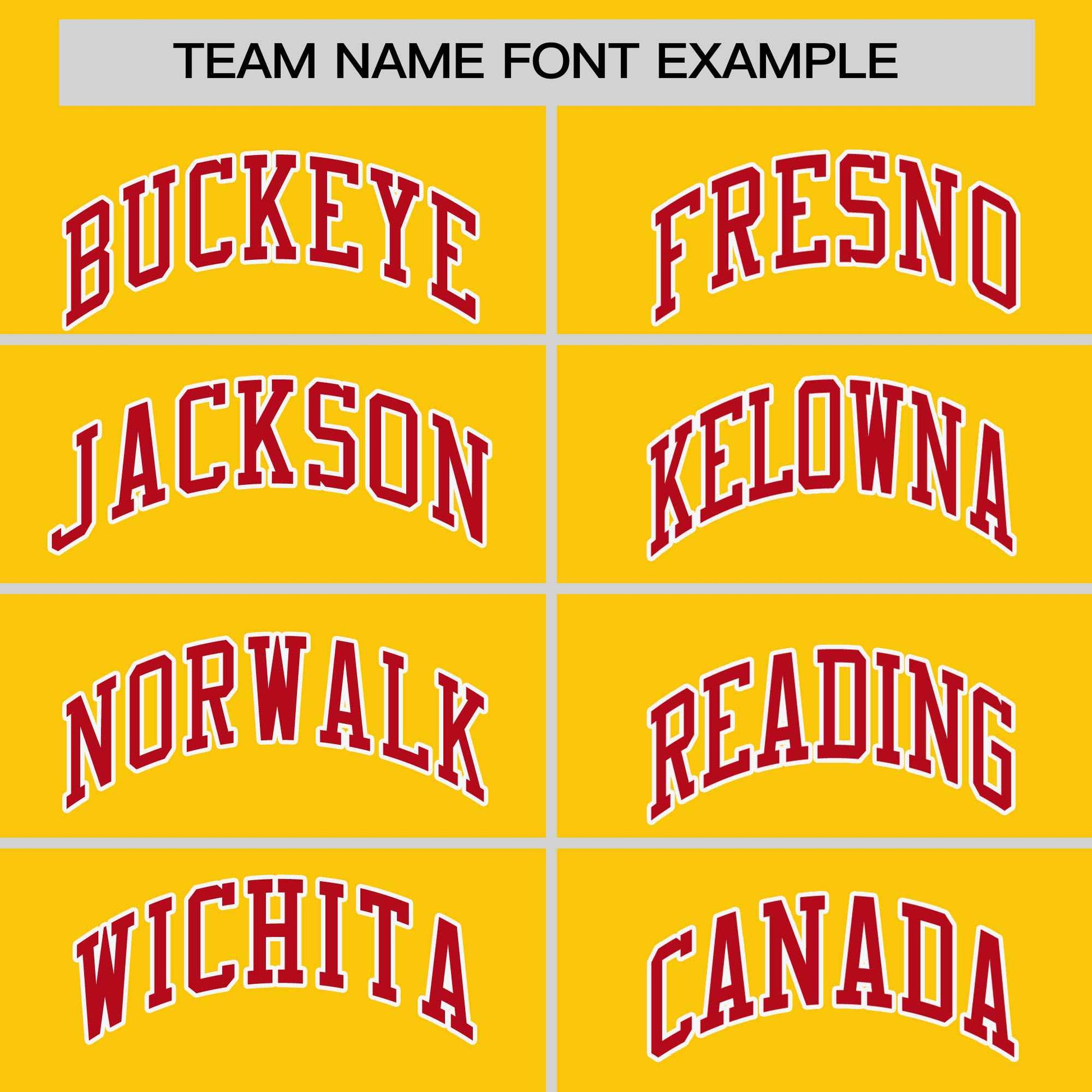Custom Gold Red Personalized Horizontal Stripe Authentic Pullover Baseball Jersey