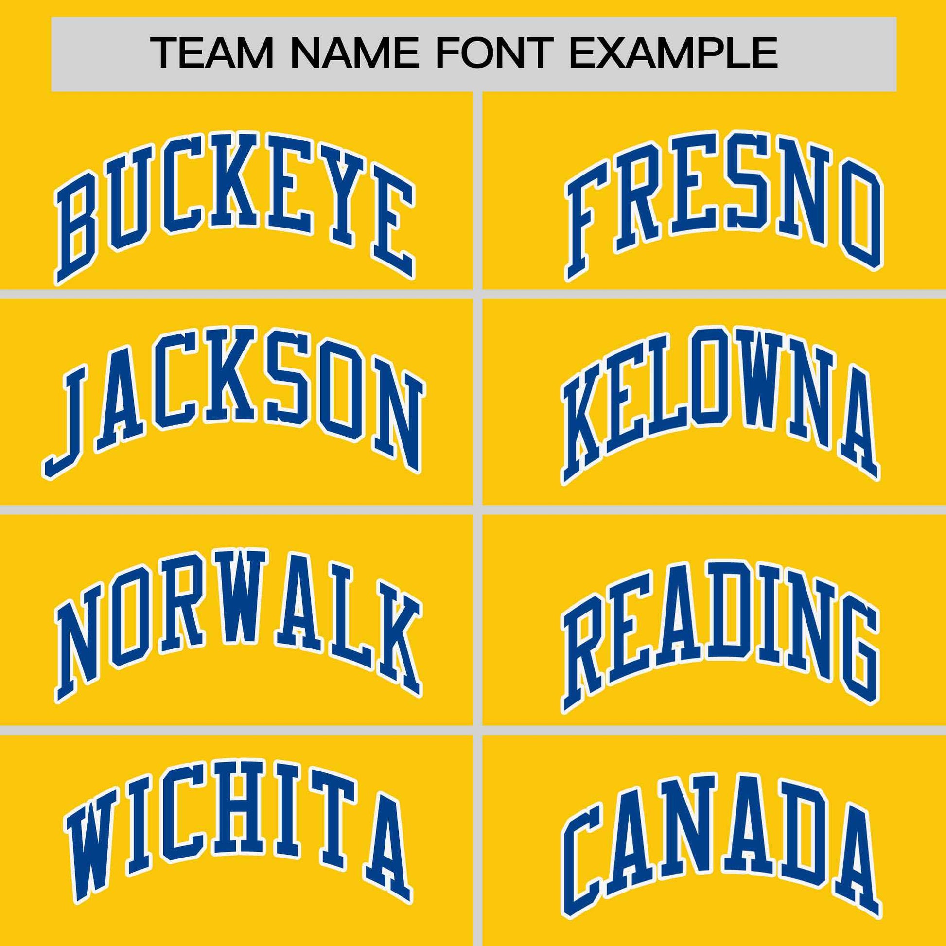 Custom Gold Royal Personalized Horizontal Stripe Authentic Pullover Baseball Jersey