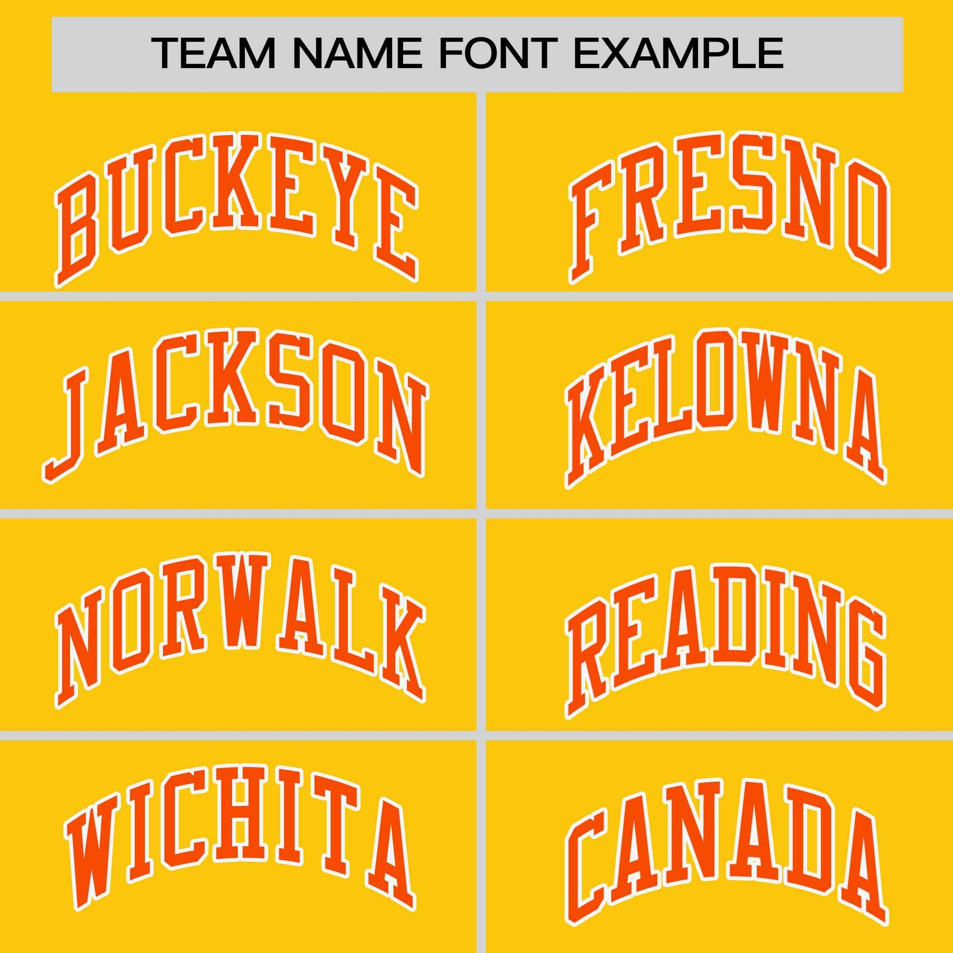 Custom Gold Orange Personalized Horizontal Stripe Authentic Pullover Baseball Jersey