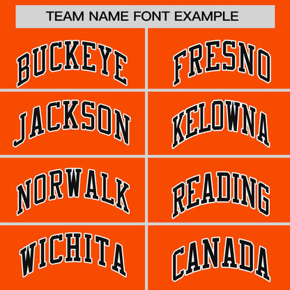 Custom Orange White Personalized Horizontal Stripe Authentic Pullover Baseball Jersey