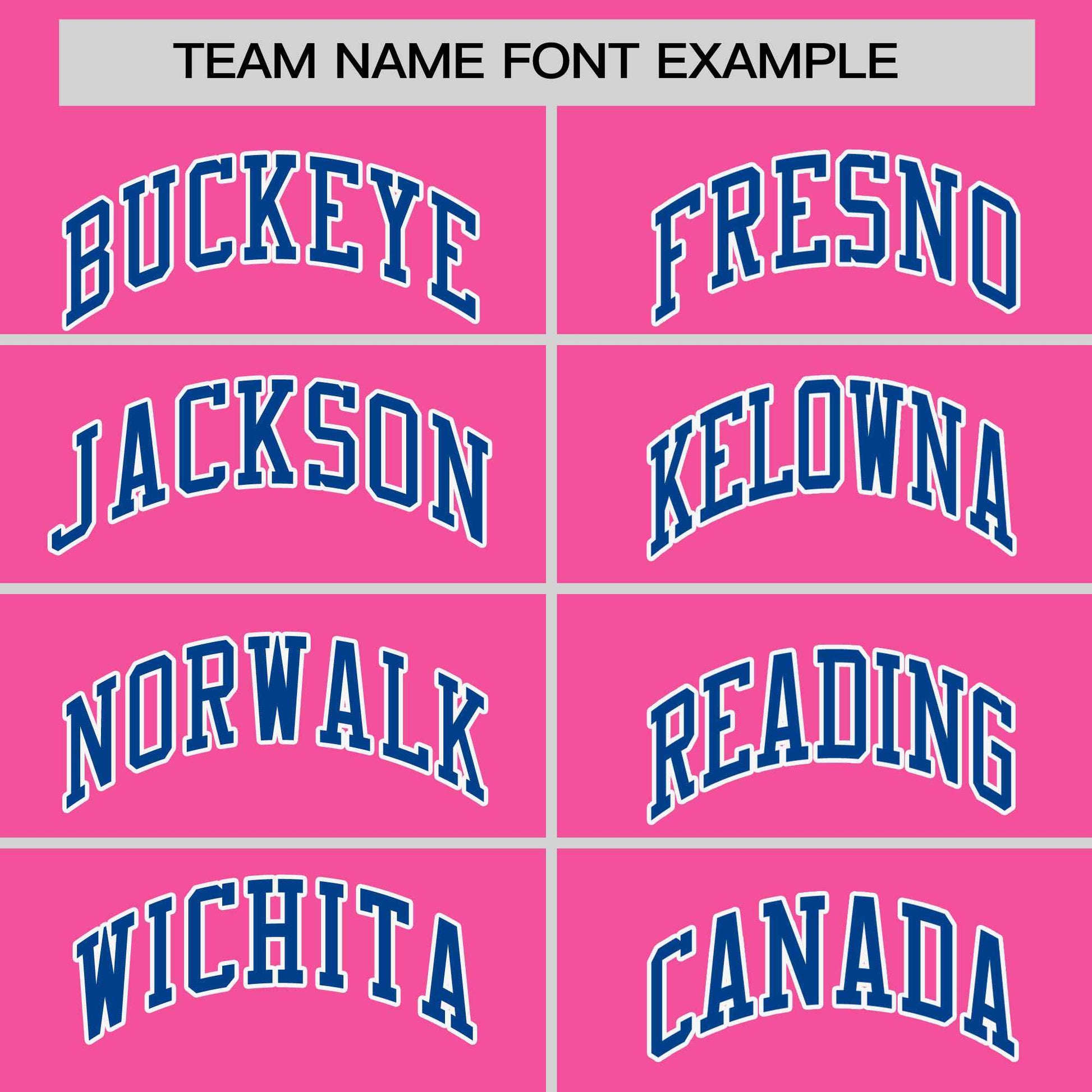 Custom Pink Royal Personalized Horizontal Stripe Authentic Pullover Baseball Jersey