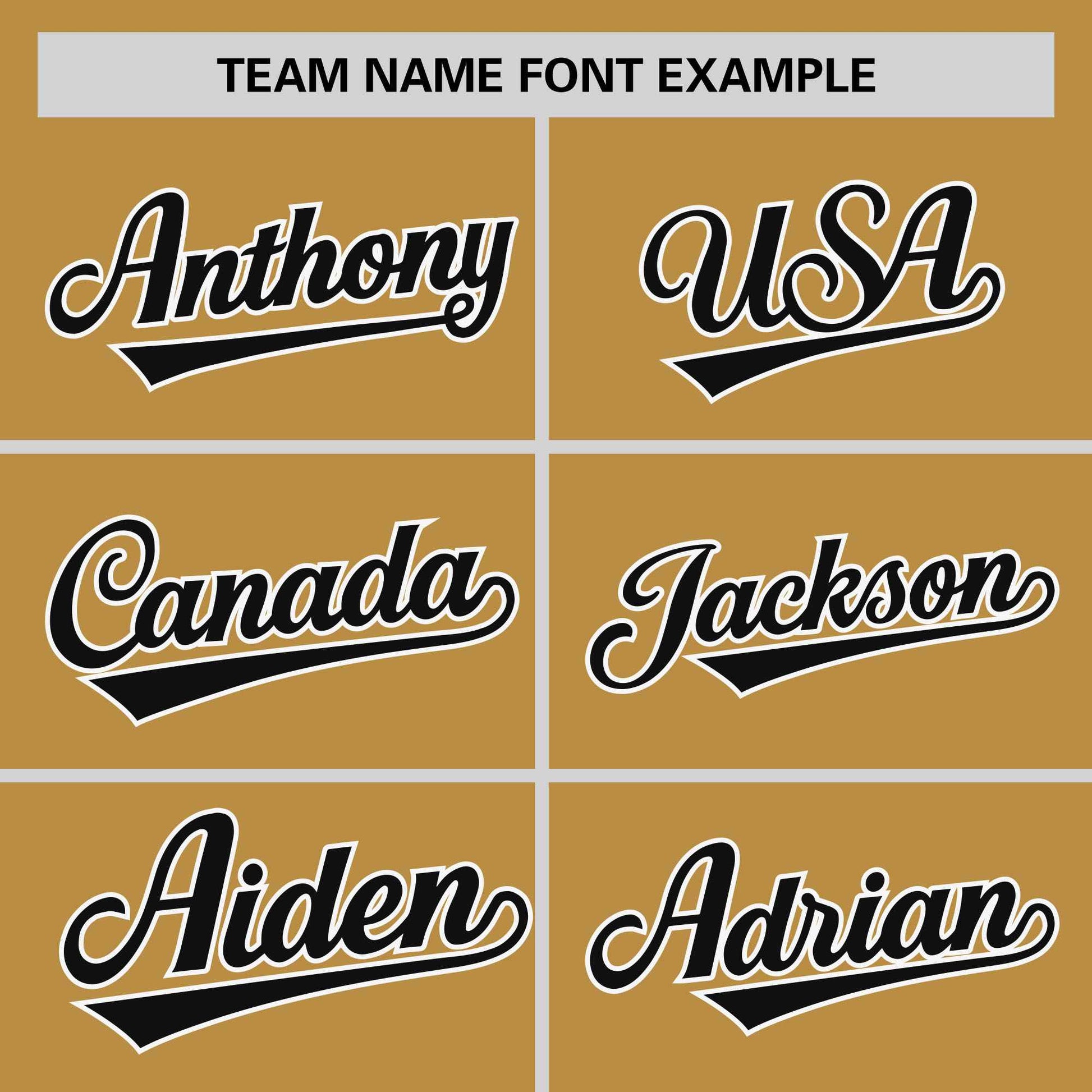 Custom Old Gold Black-White Personalized Horizontal Stripe Authentic Pullover Baseball Jersey