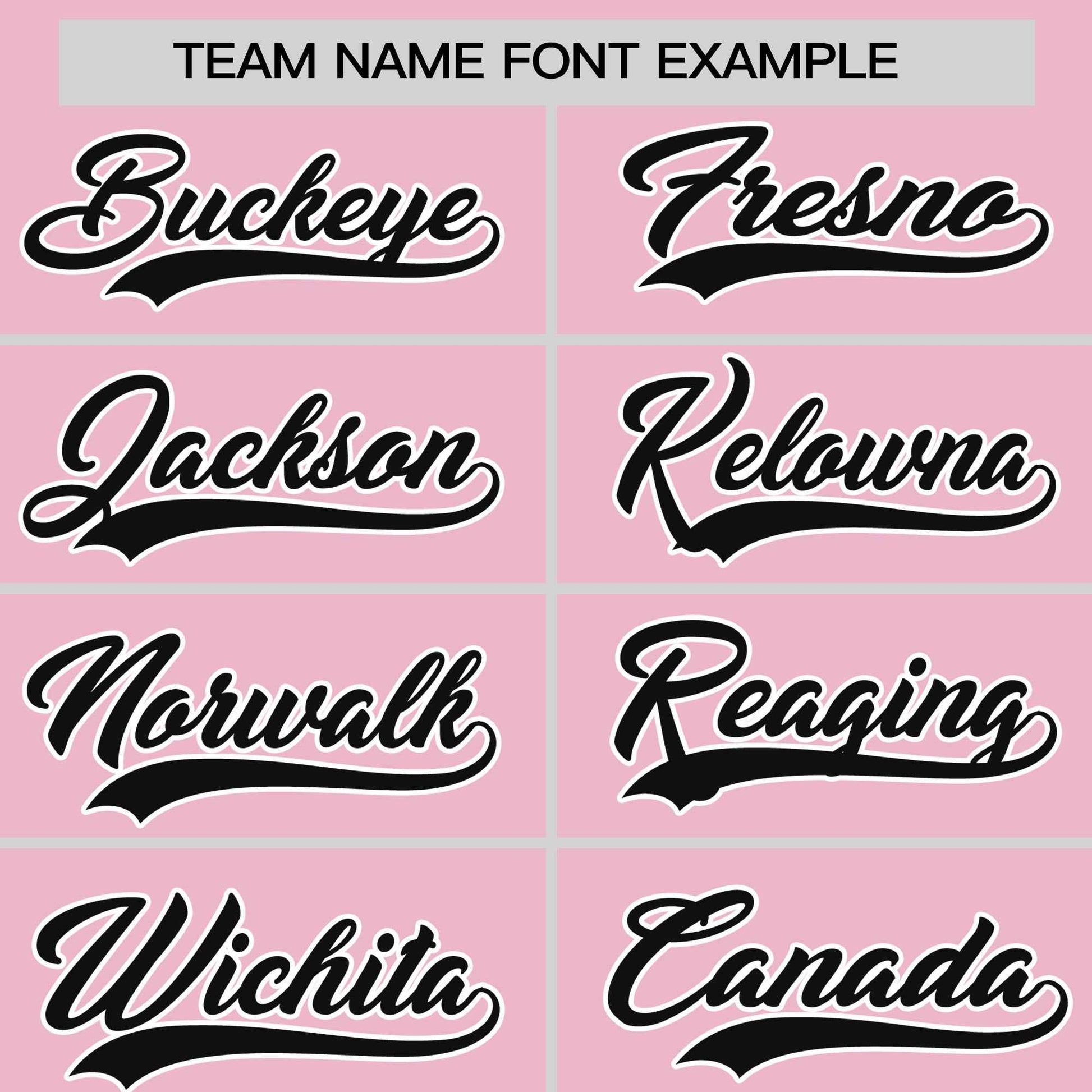 Custom Light Pink Black Personalized Horizontal Stripe Authentic Pullover Baseball Jersey