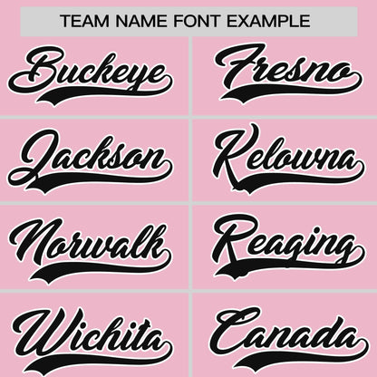Custom Light Pink Black Personalized Horizontal Stripe Authentic Pullover Baseball Jersey