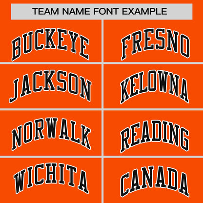 Custom Orange Black Personalized Raglan Sleeves Authentic Baseball Jersey