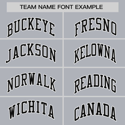 Custom Gray Black Personalized Raglan Sleeves Authentic Baseball Jersey