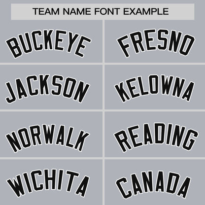 Custom Gray Black Personalized Raglan Sleeves Authentic Baseball Jersey