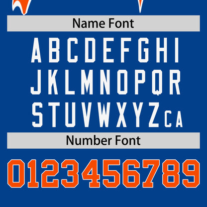Custom Royal Orange Personalized Raglan Sleeves Authentic Baseball Jersey