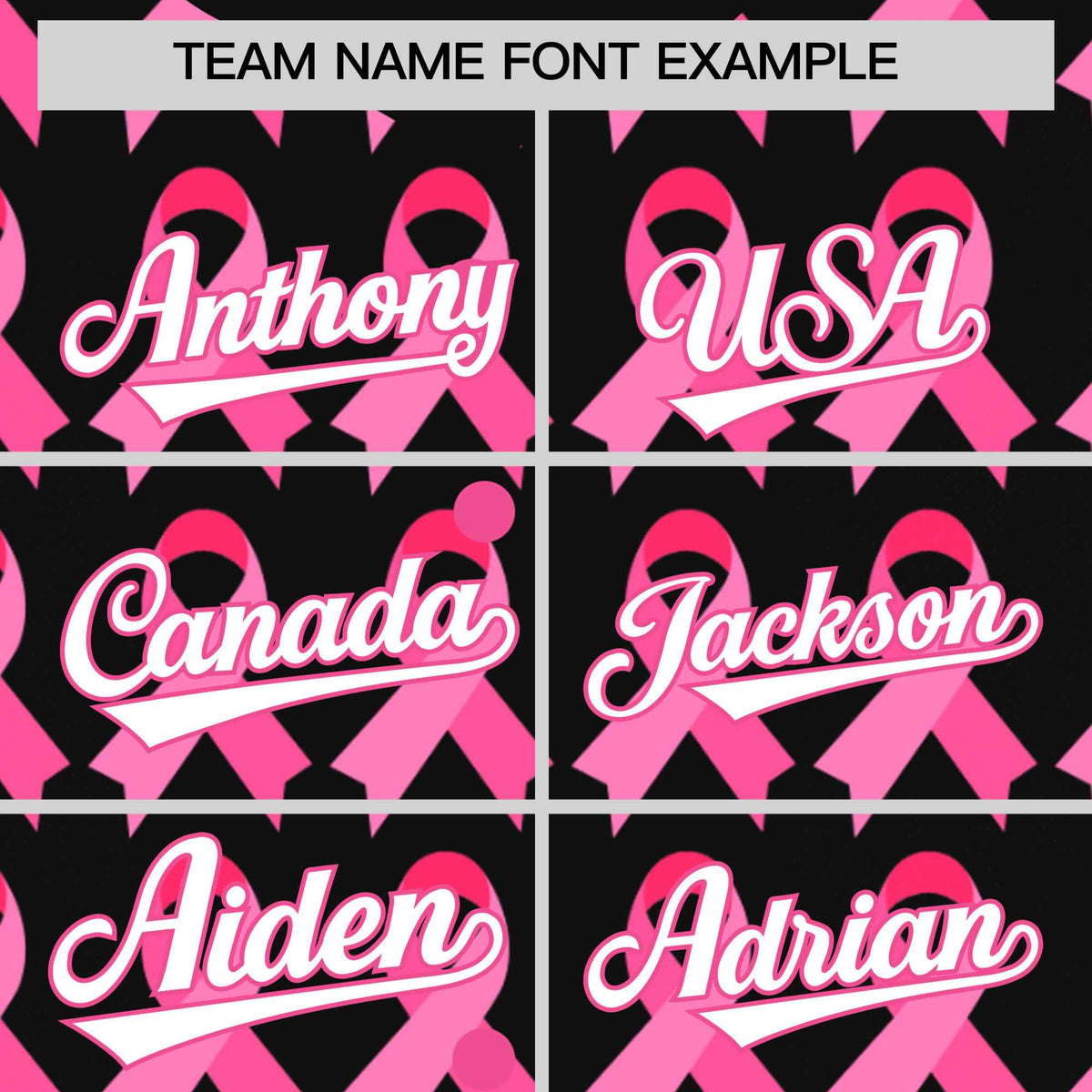 Custom Black Pink Breast Cancer Awareness Month Pink Ribbon Authentic Baseball Jersey for Women| KXKSHOP