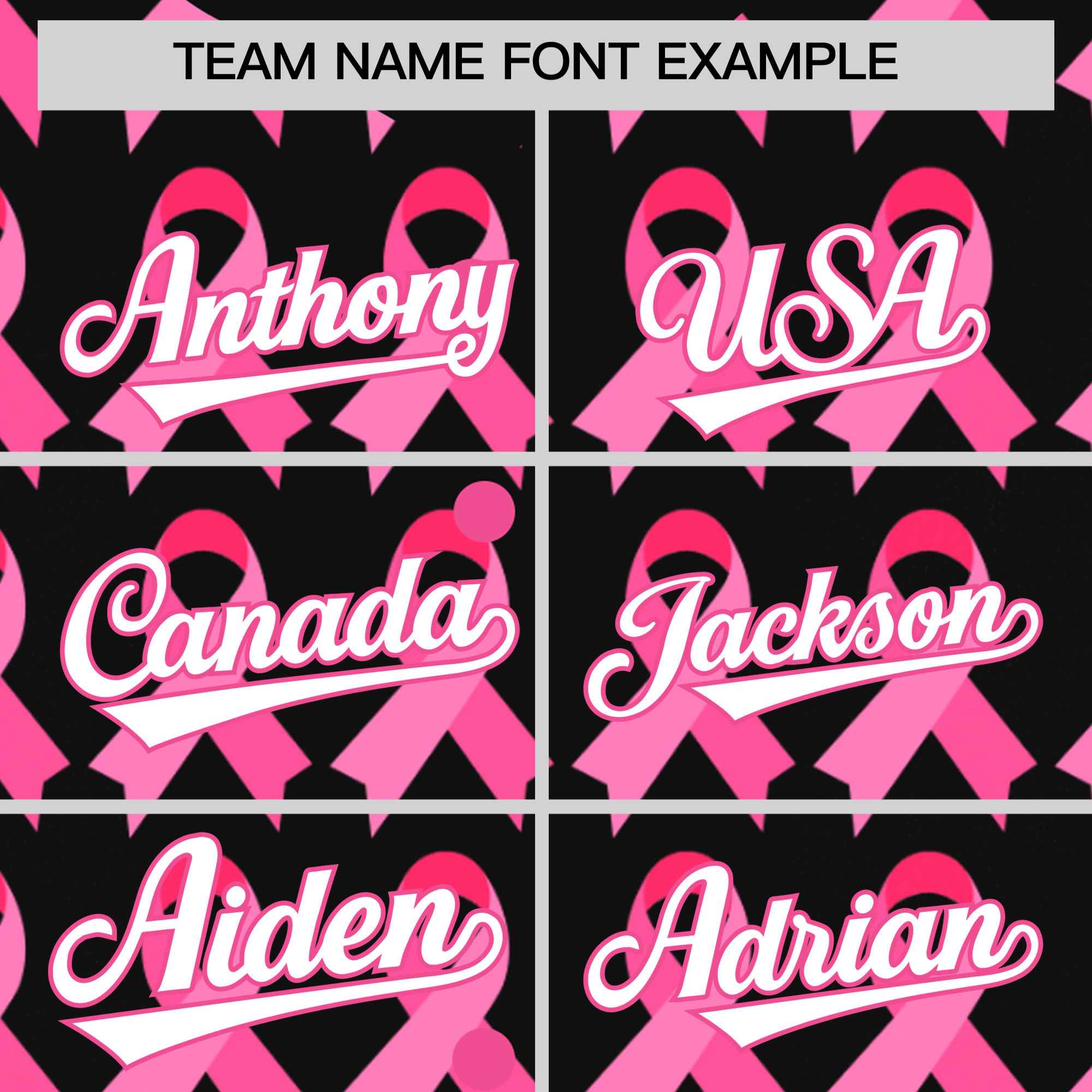 Custom Black Pink Breast Cancer Awareness Month Pink Ribbon Authentic Baseball Jersey for Women| KXKSHOP