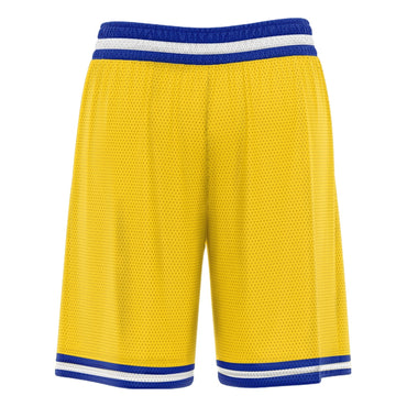 Custom Yellow Blue Basketball Shorts