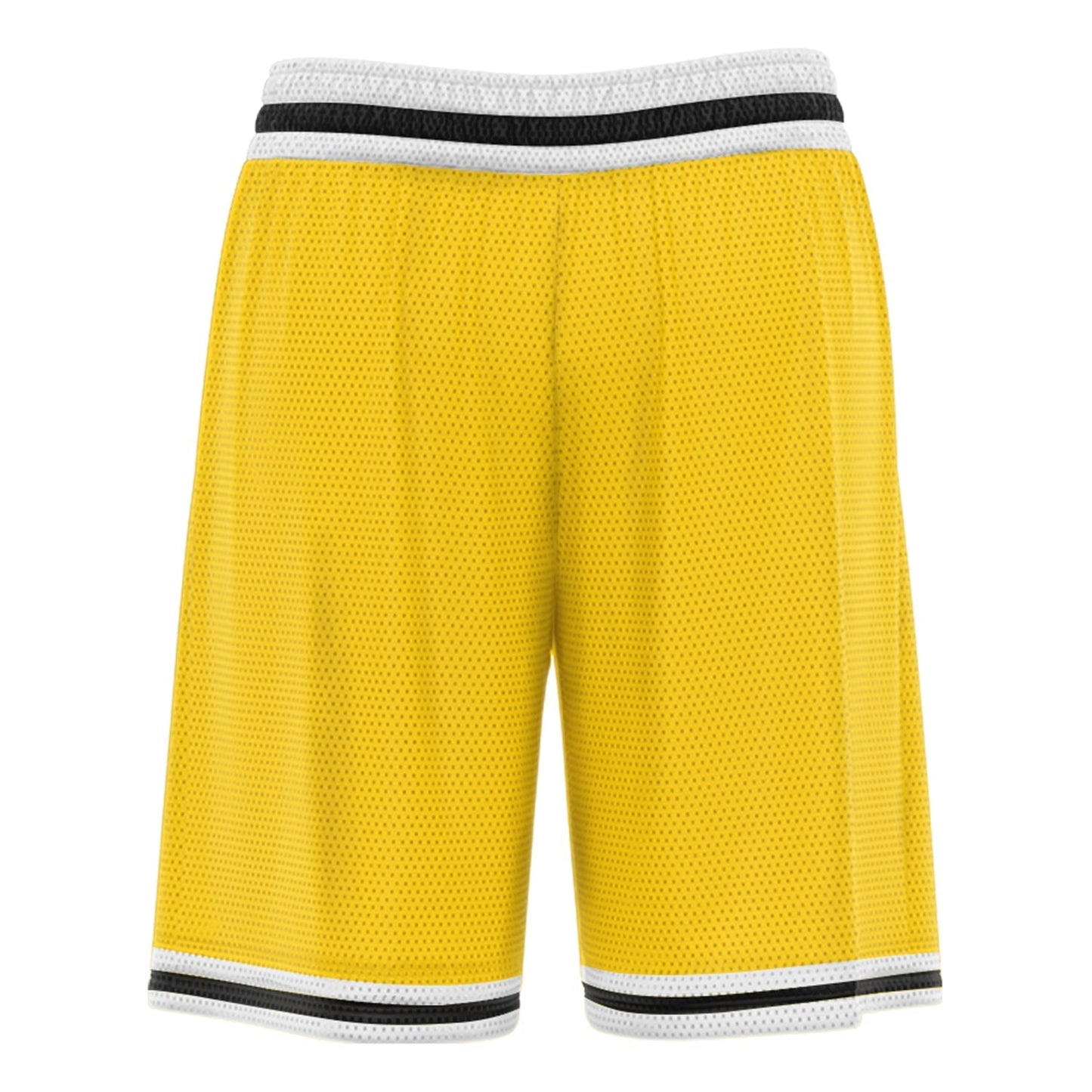 Custom Yellow Black Basketball Shorts