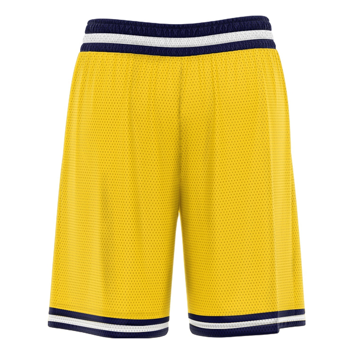 Custom Yellow Black Athletic Basketball Shorts