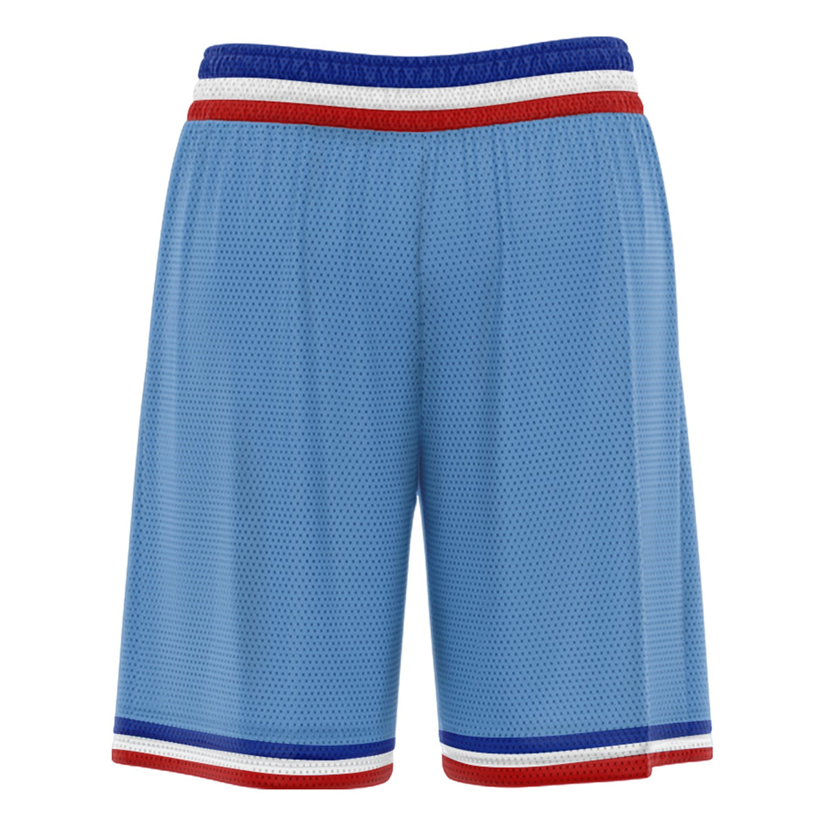 Custom Light Blue White Basketball Shorts