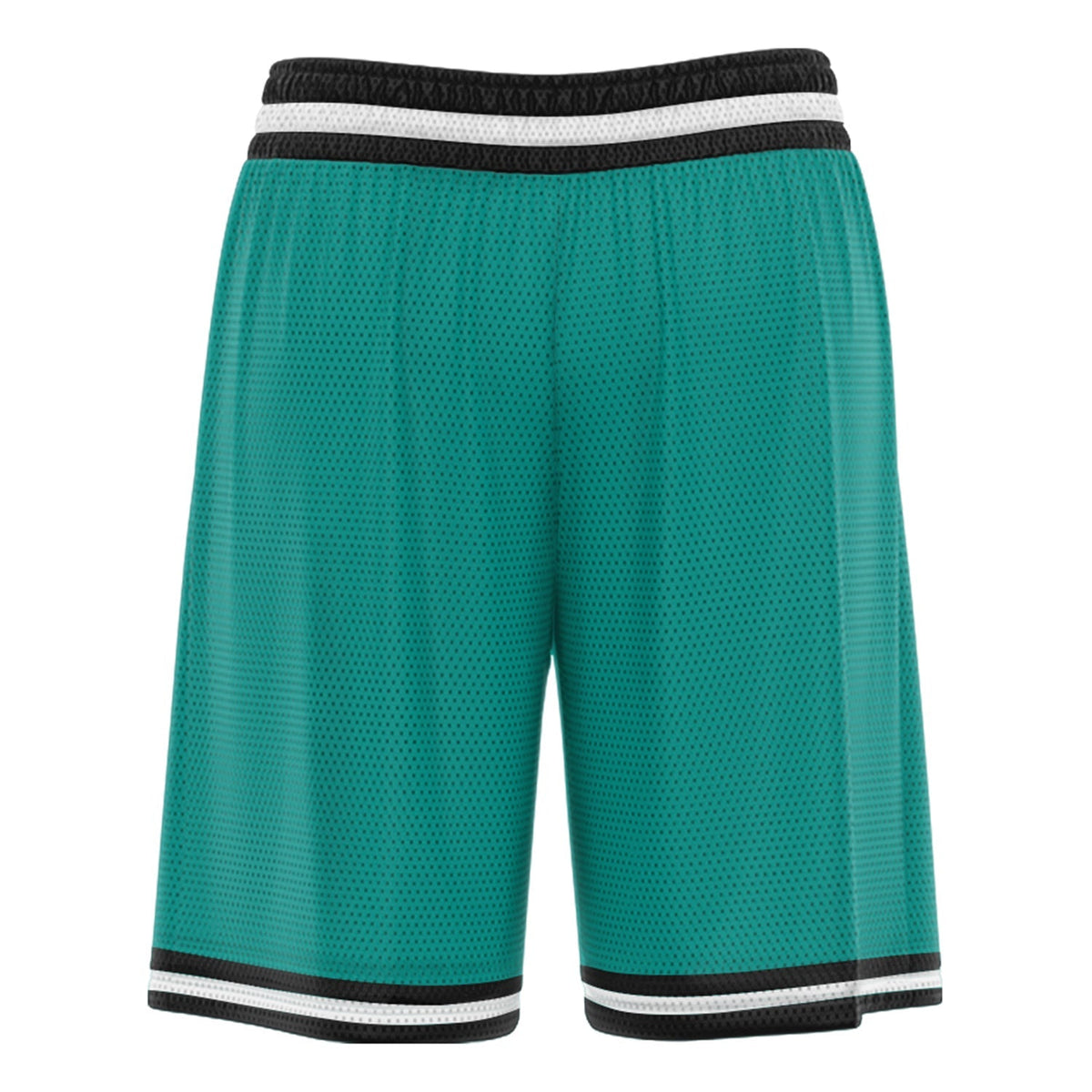Custom Green Black White Basketball Shorts