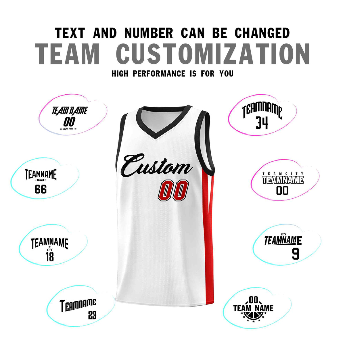 Custom White Black Classic Sets Sports Uniform Basketball Jersey