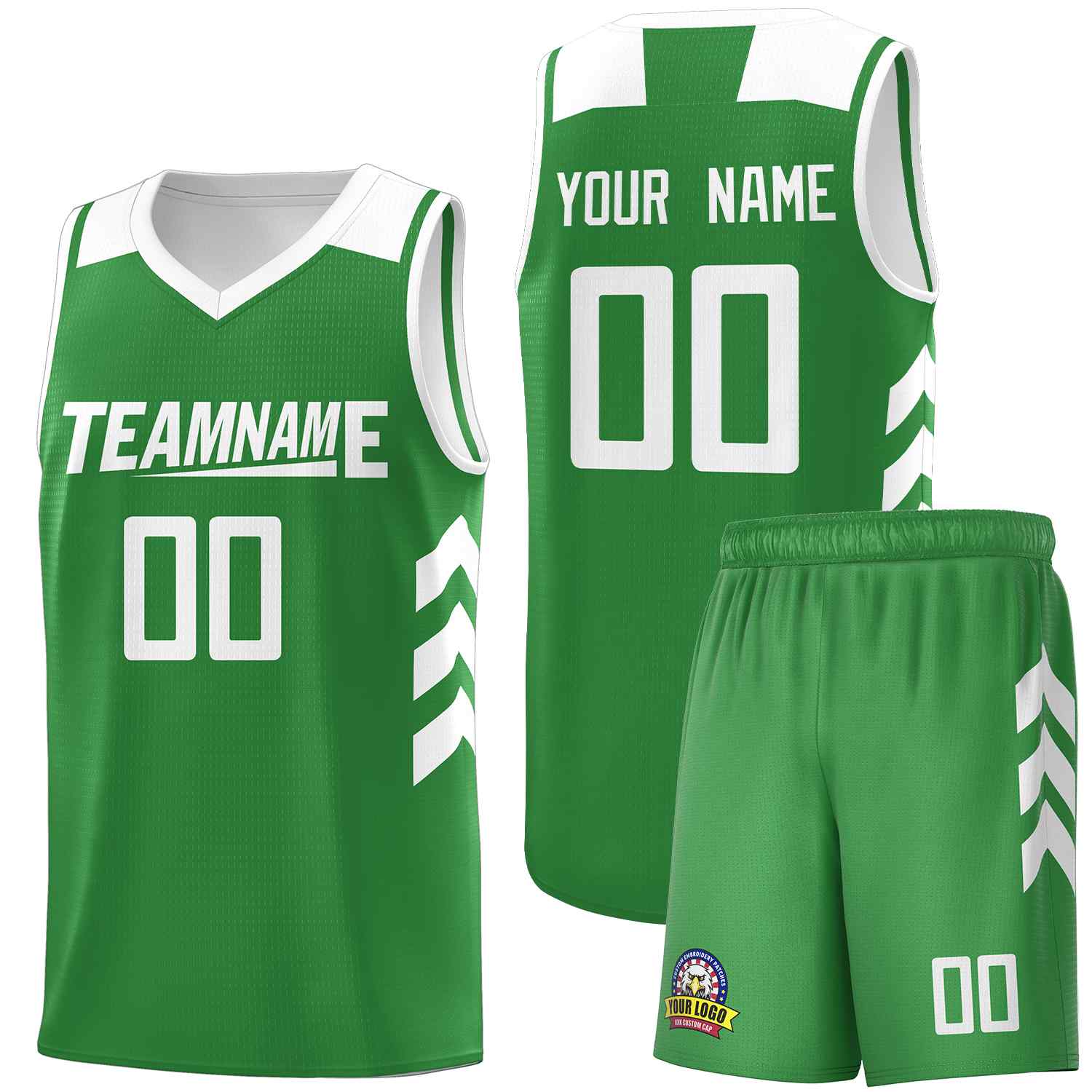 Custom Green White Classic Sets Sports Uniform Basketball Jersey