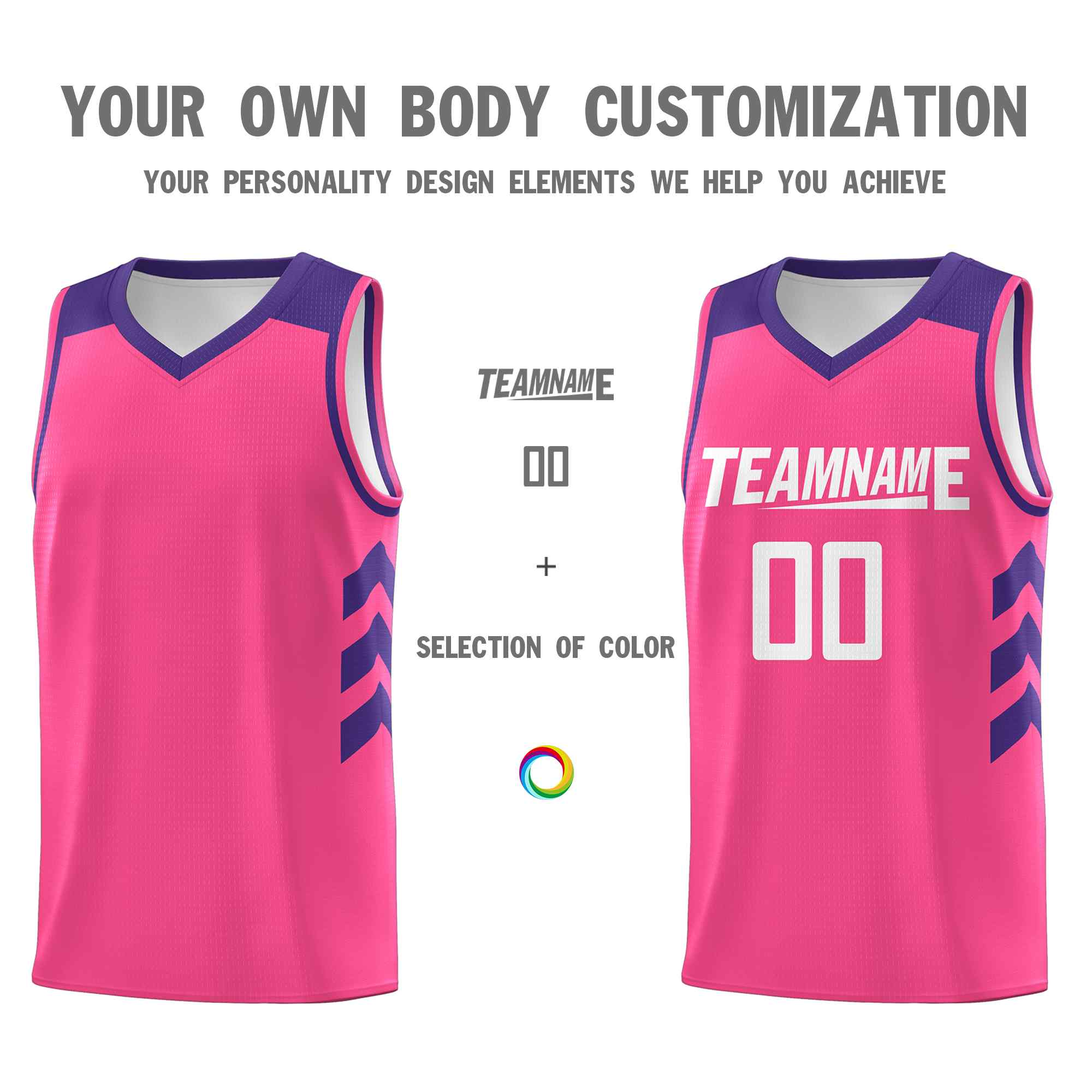 Custom Pink White Classic Sets Sports Uniform Basketball Jersey