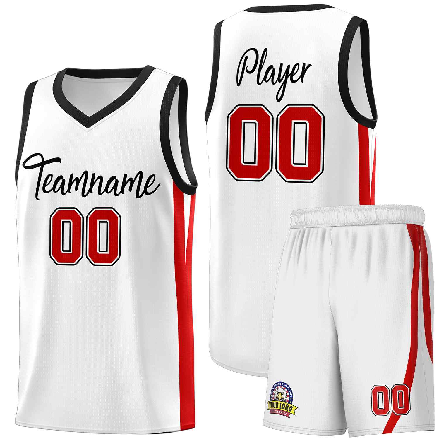 Custom White Black Classic Sets Sports Uniform Basketball Jersey