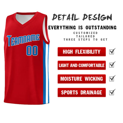 Custom Red Royal Classic Tops Tank Top Basketball Jersey