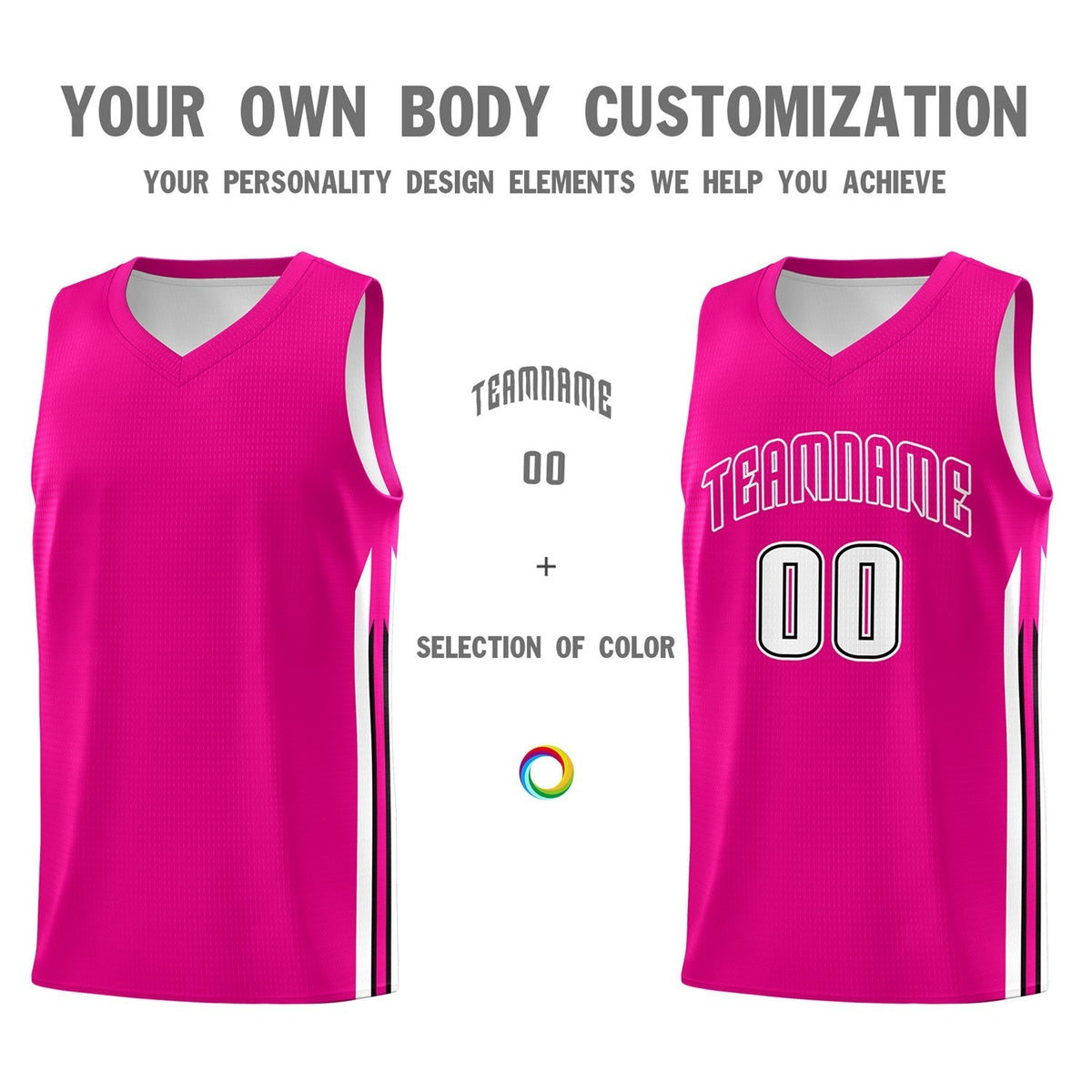 Custom Basketball Jersey Pink Classic Tops Men/Boy Athletic Basketball Jersey