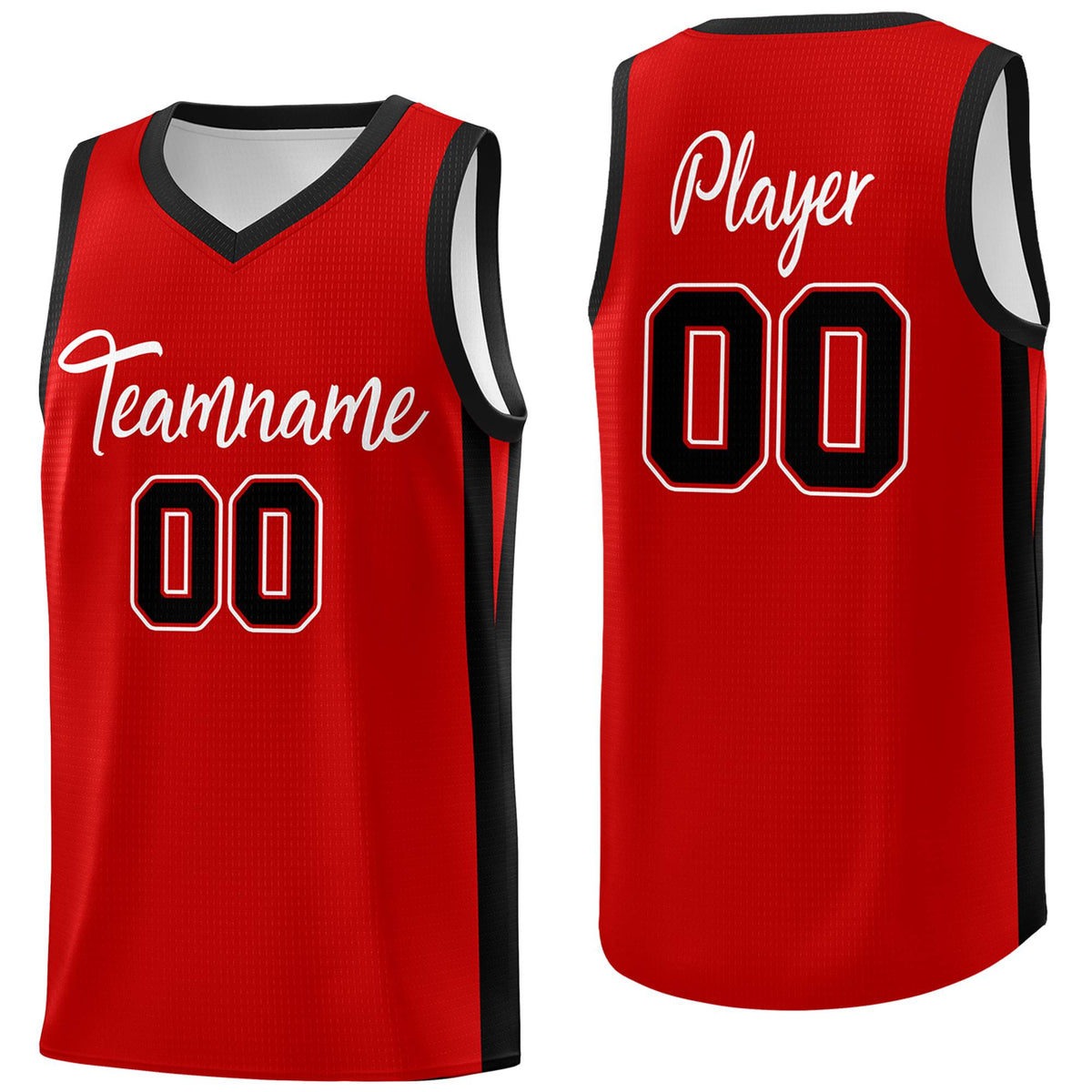 Custom Red Black Classic Tops Basketball Jersey