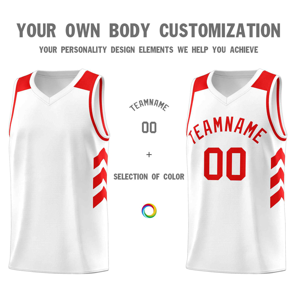 Custom White Red Classic Sets Sports Uniform Basketball Jersey