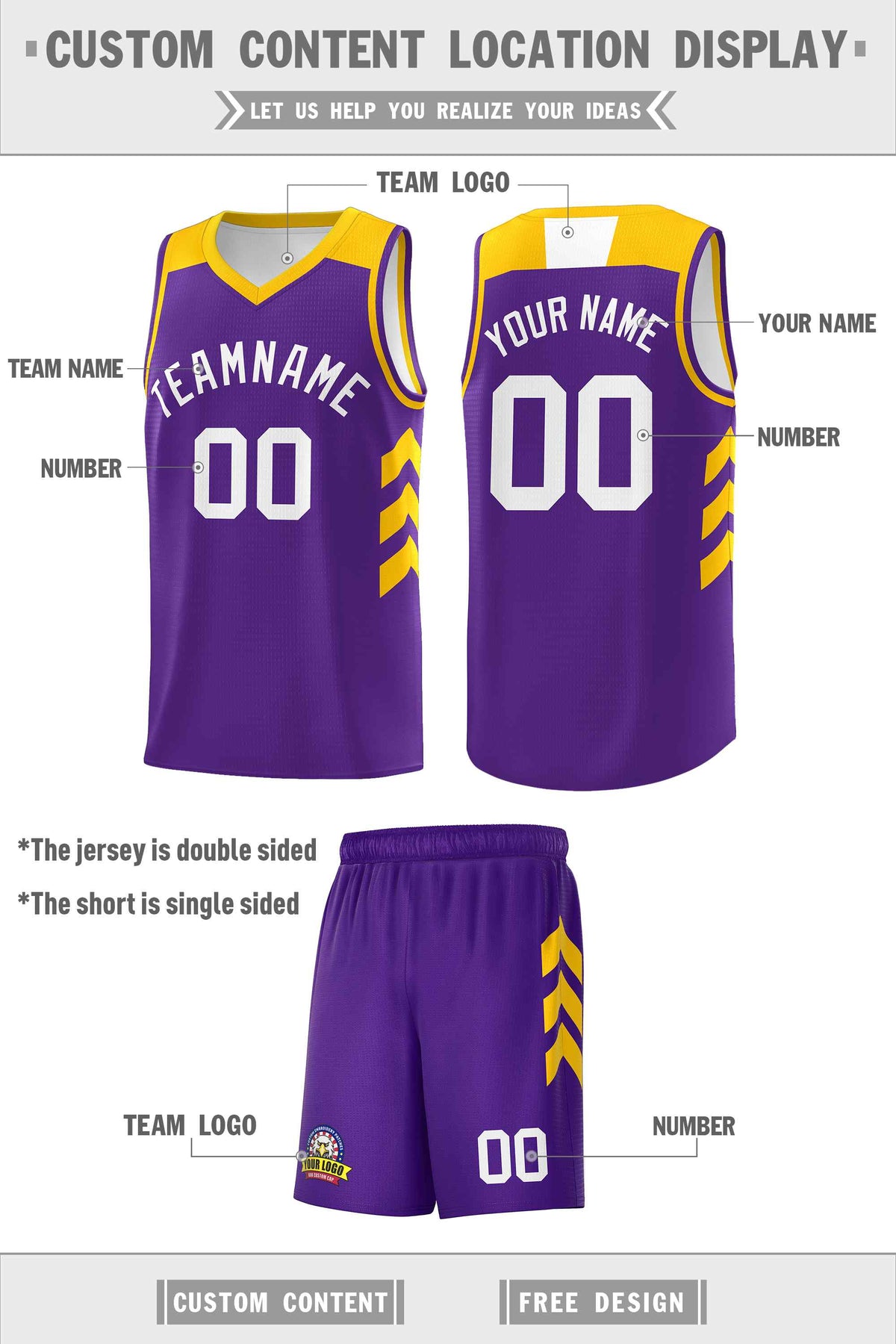 Custom Purple White Classic Sets Sports Uniform Basketball Jersey