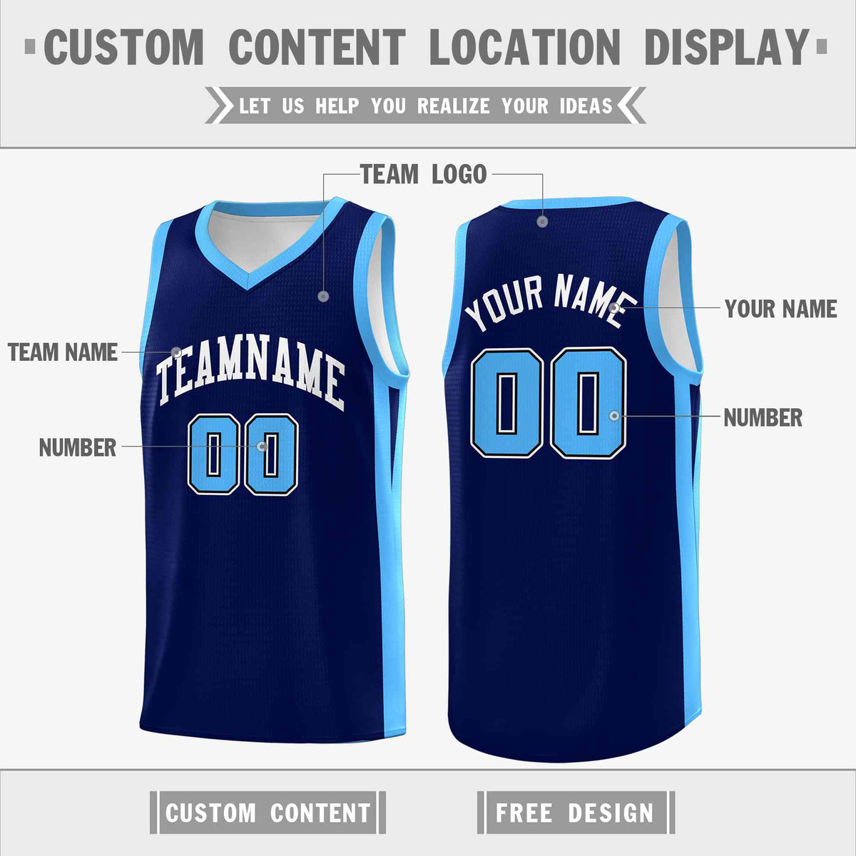 Custom Navy White Classic Tops Basketball Jersey