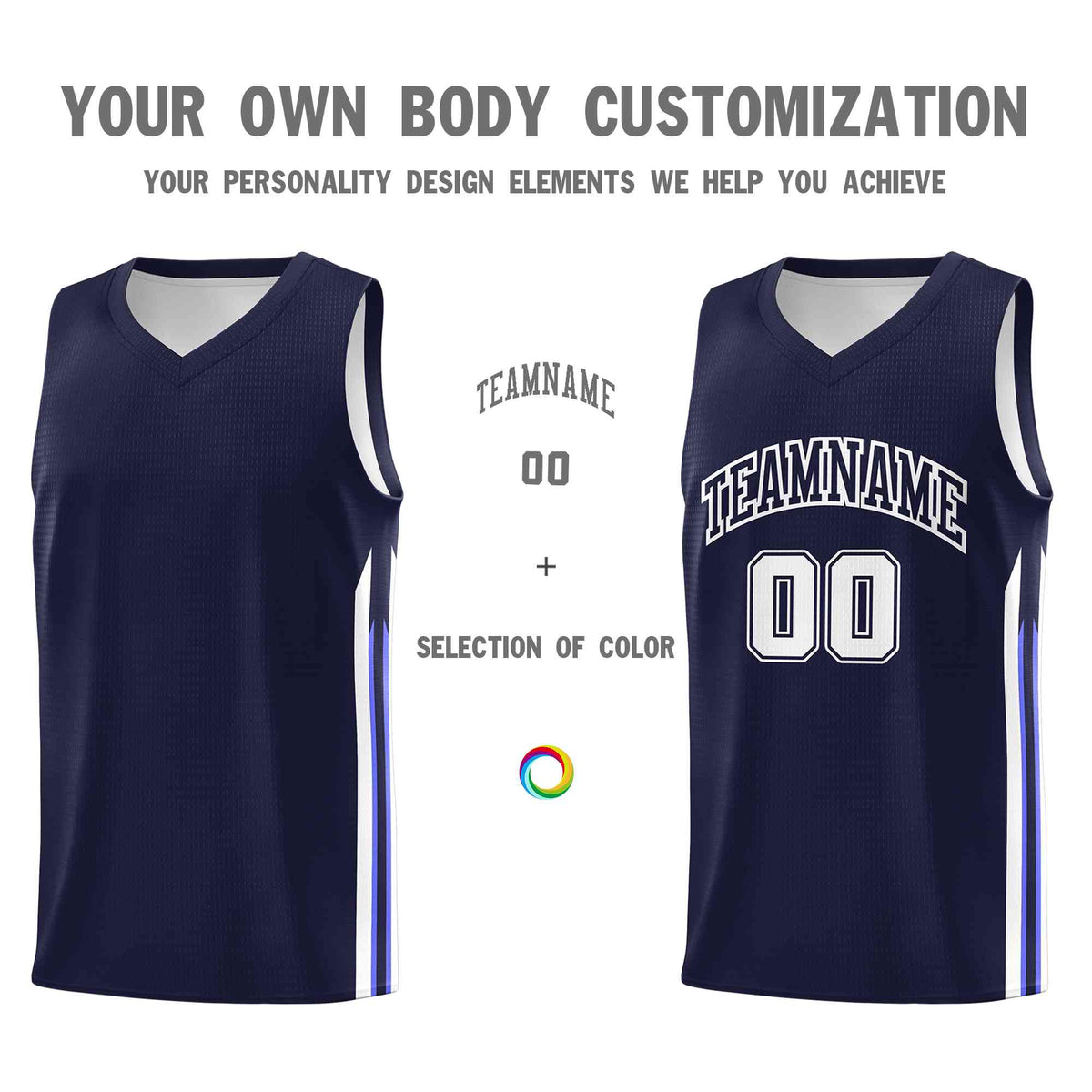 Custom Navy White-Classic Tops Mesh Sport Basketball Jersey