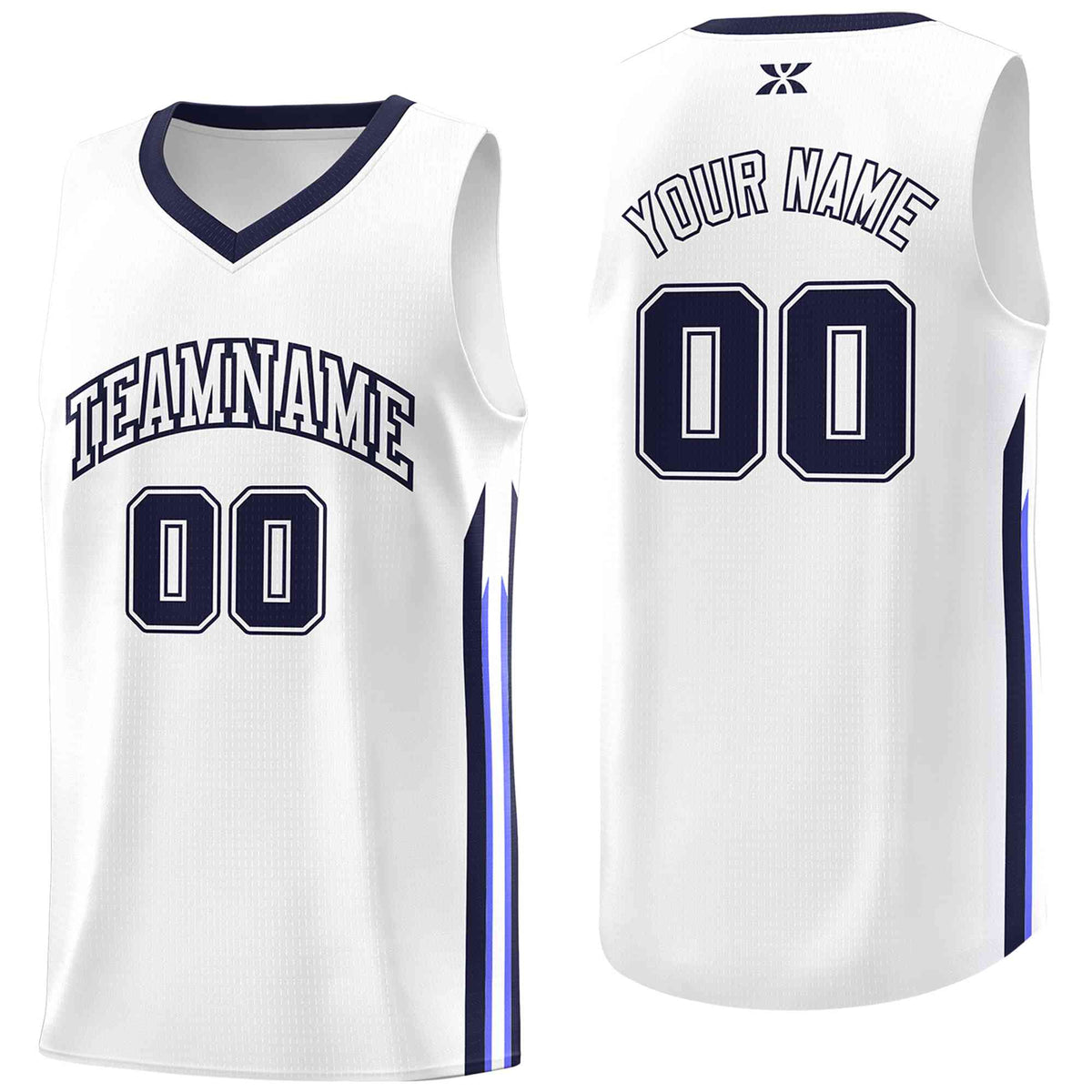 Custom White Navy-Classic Tops Mesh Sport Basketball Jersey