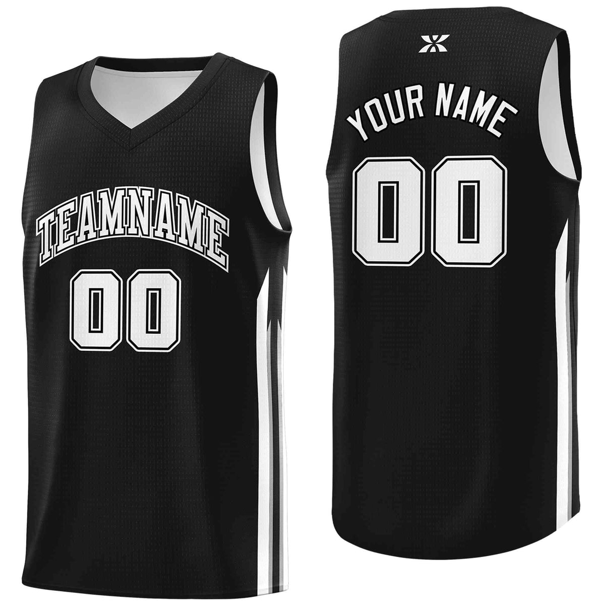 Custom Black White-Classic Tops Mesh Sport Basketball Jersey