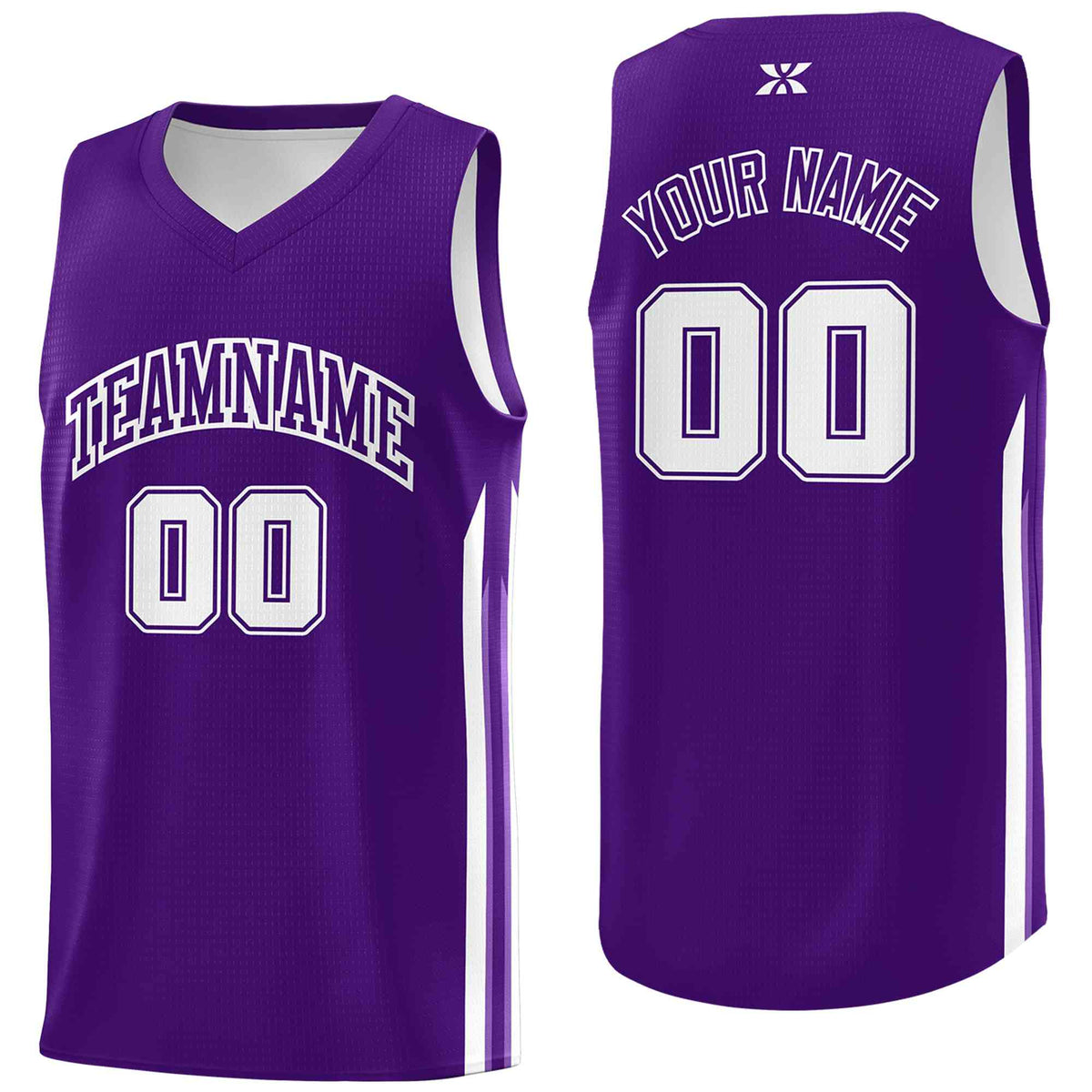 Custom Purple White-Classic Tops Mesh Sport Basketball Jersey