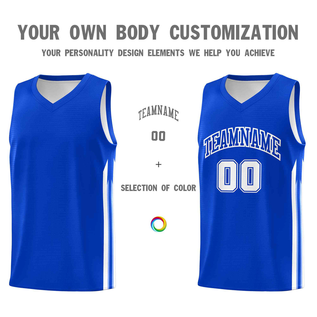 Custom Royal White-Classic Tops Mesh Sport Basketball Jersey