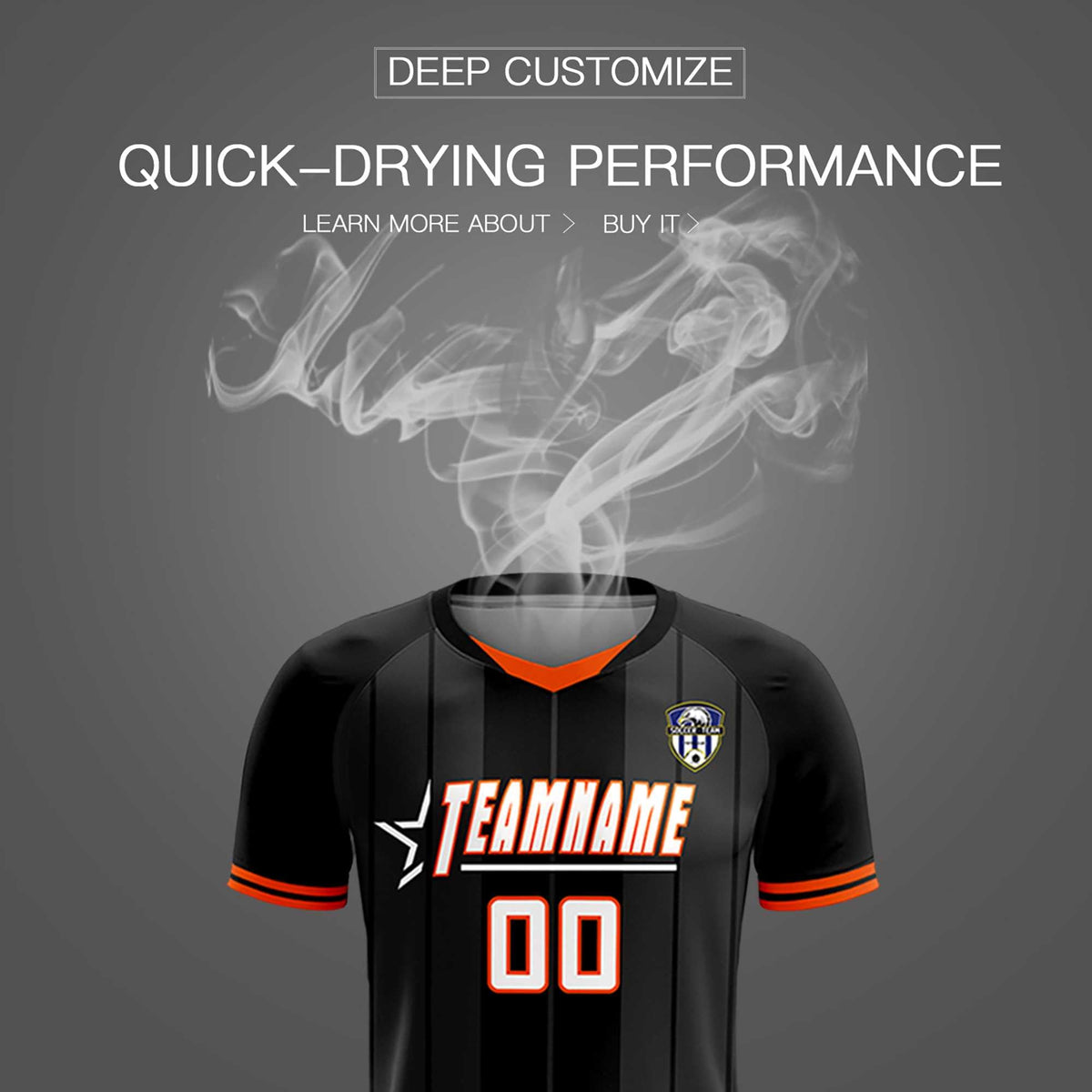 Custom Black Classic Striped Personalized Football Kit Jersey