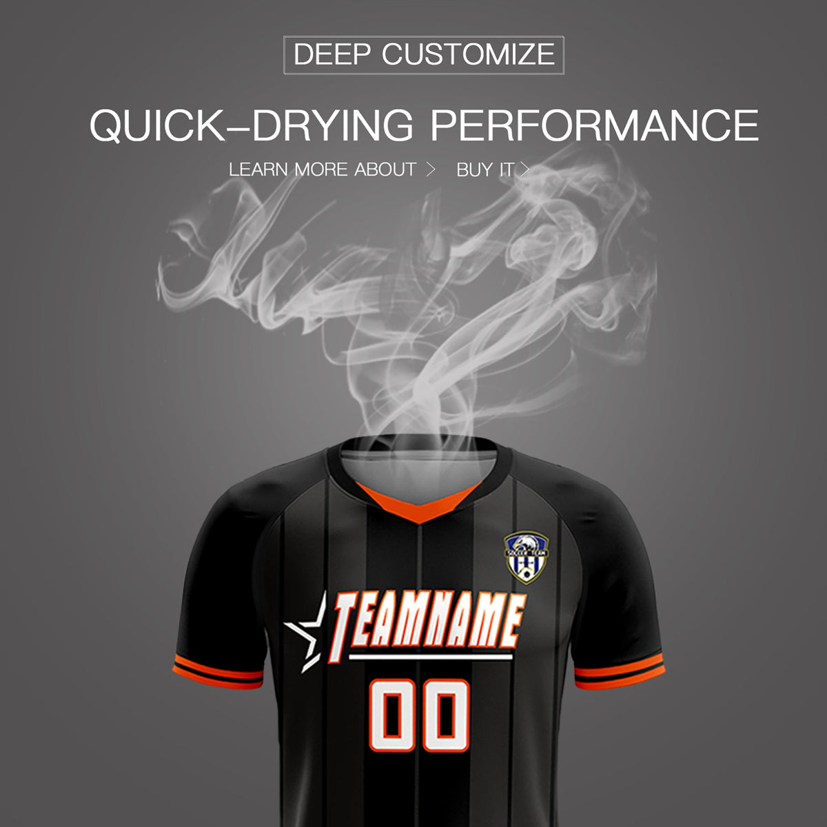 Custom Black Classic Striped Personalized Football Kit Jersey