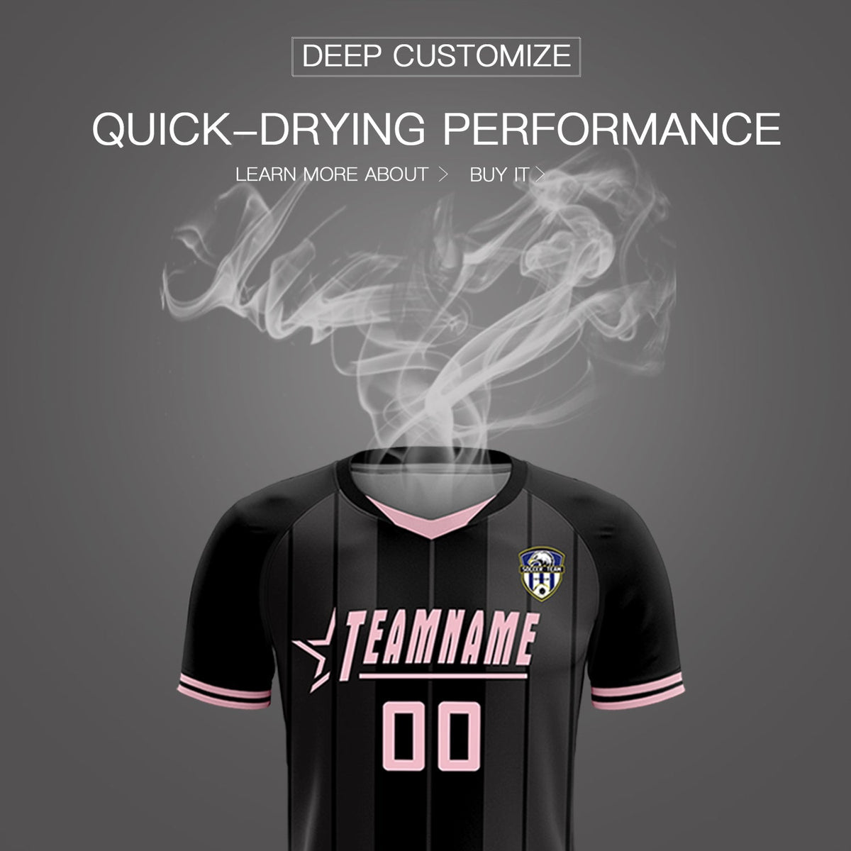Custom Black Classic Striped Personalized Football Kit Jersey