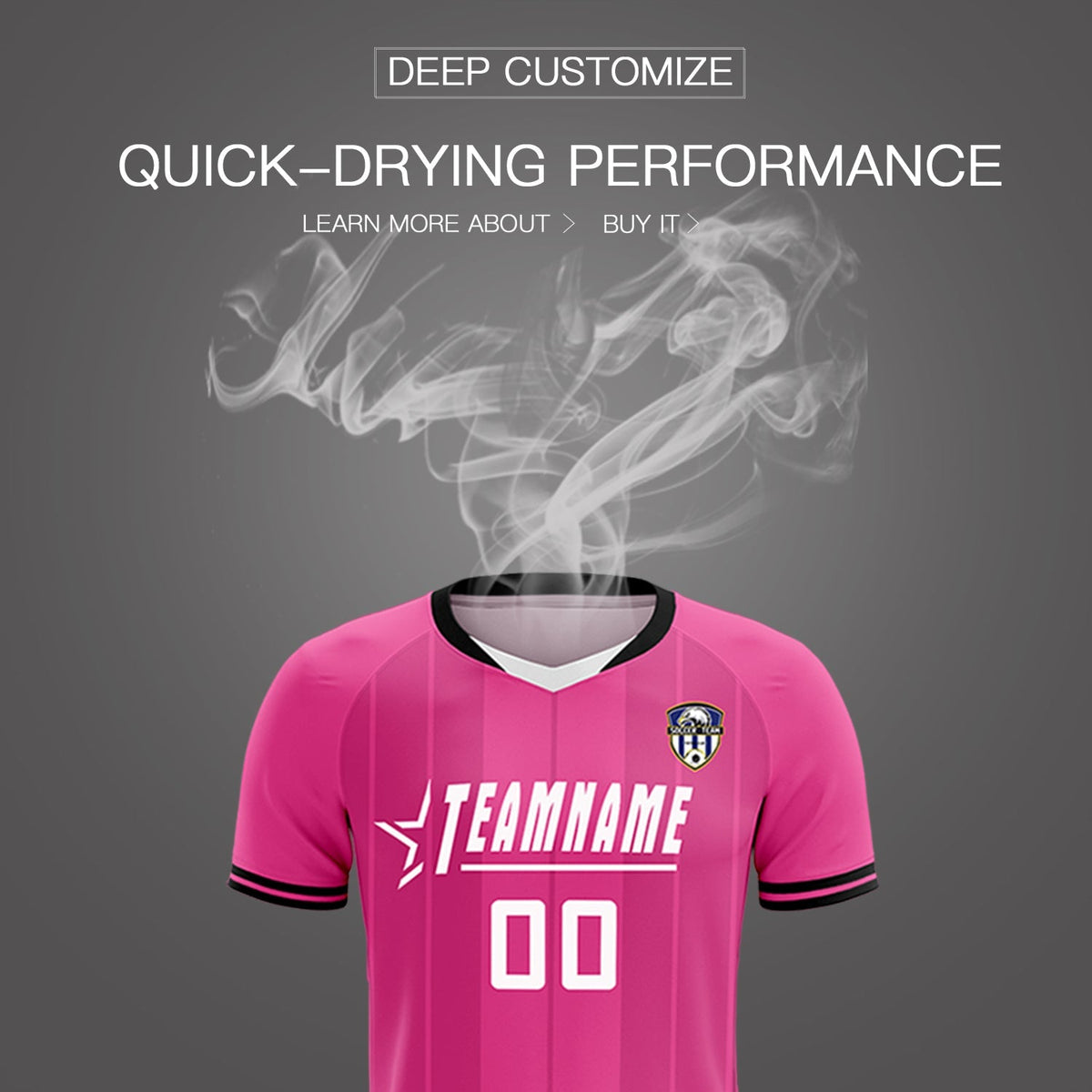 Custom Pink Classic Striped Personalized Soccer Tops/Sets Jersey