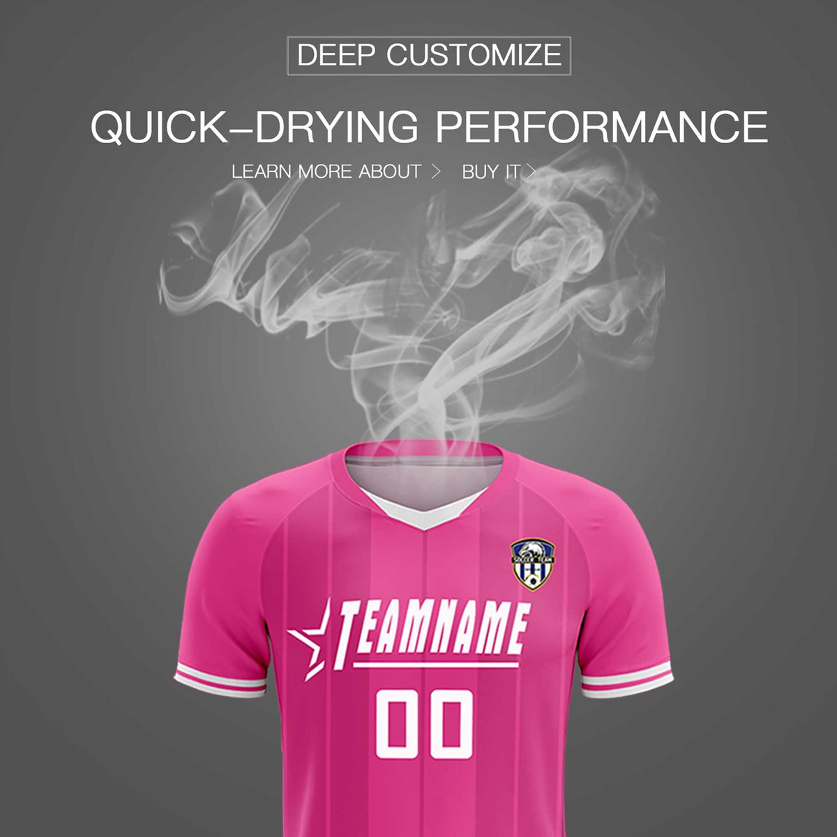 Custom Pink Classic Striped Personalized Football Kit Jersey
