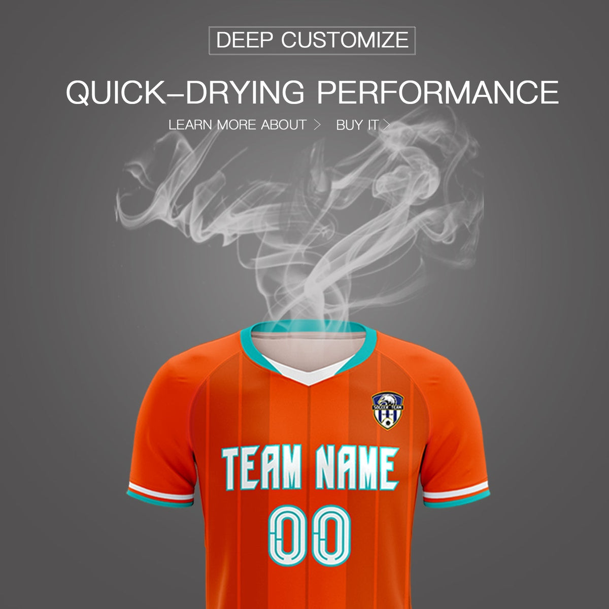 Custom Orange Classic Striped Personalized Soccer Tops/Sets Jersey