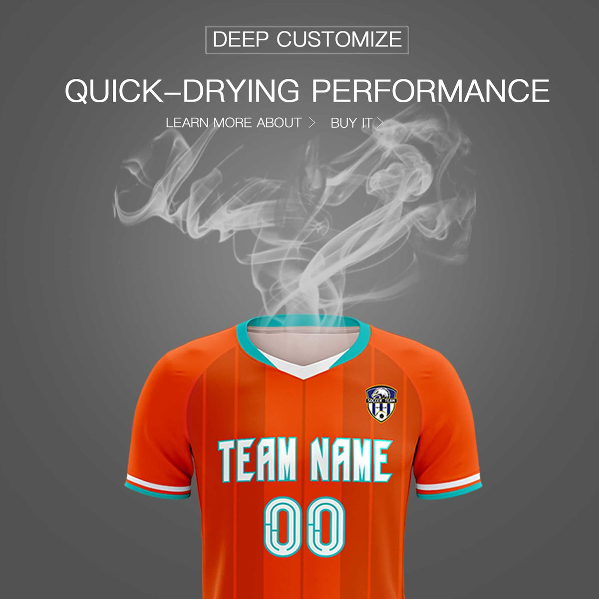 Custom Orange Classic Striped Personalized Football Kit Jersey