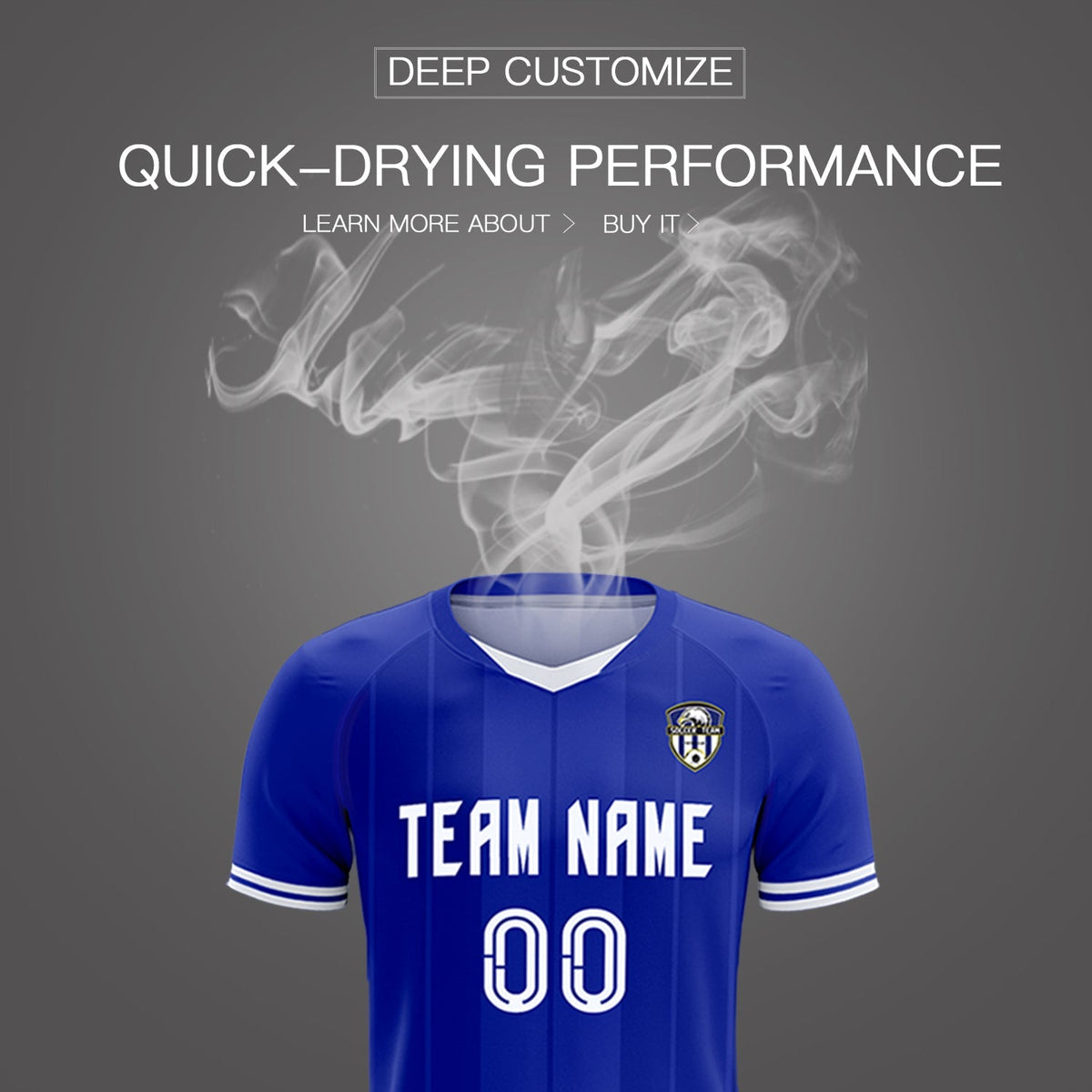 Custom Royal Classic Striped Personalized Soccer Tops/Sets Jersey