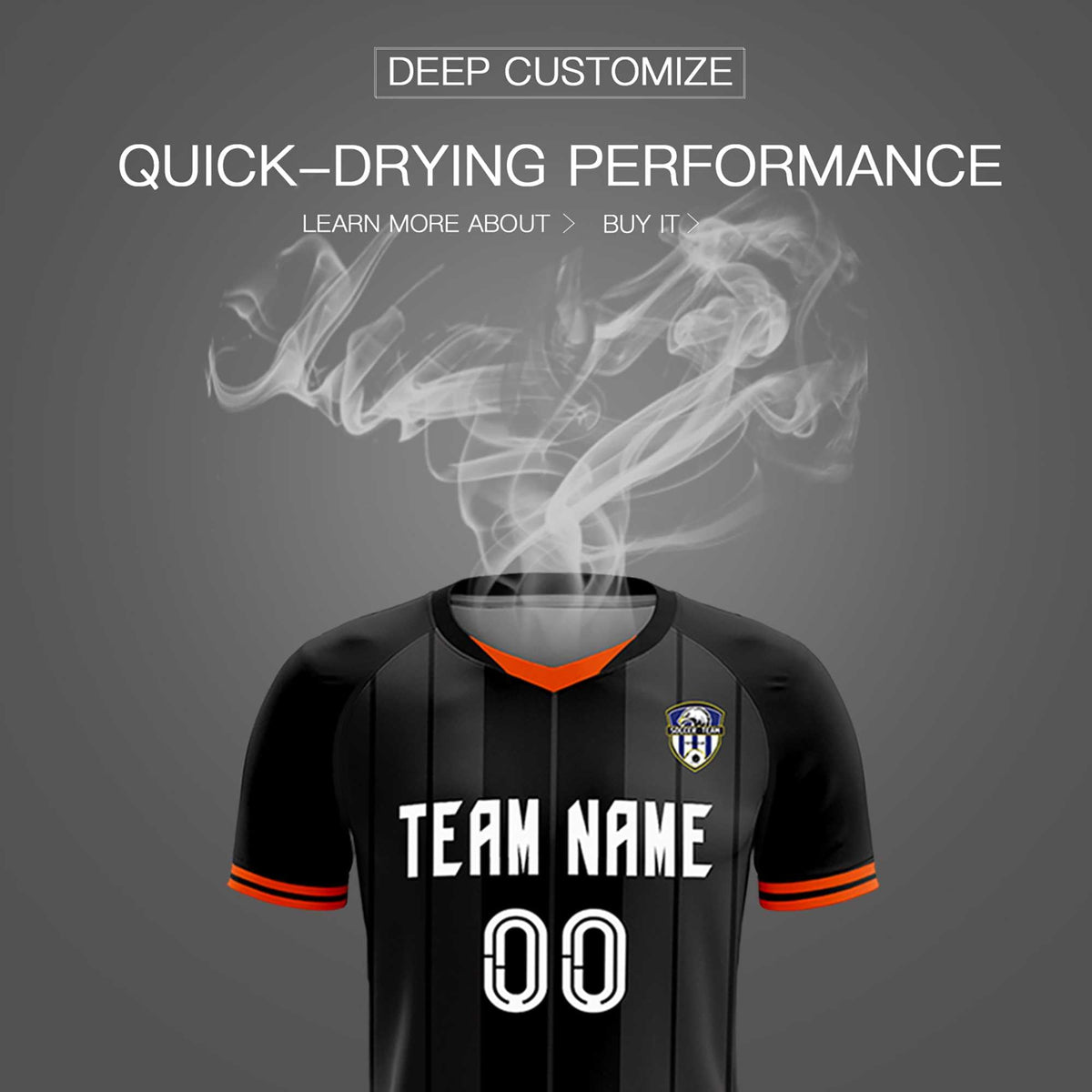 Custom Black Classic Striped Personalized Soccer Tops/Sets Jersey