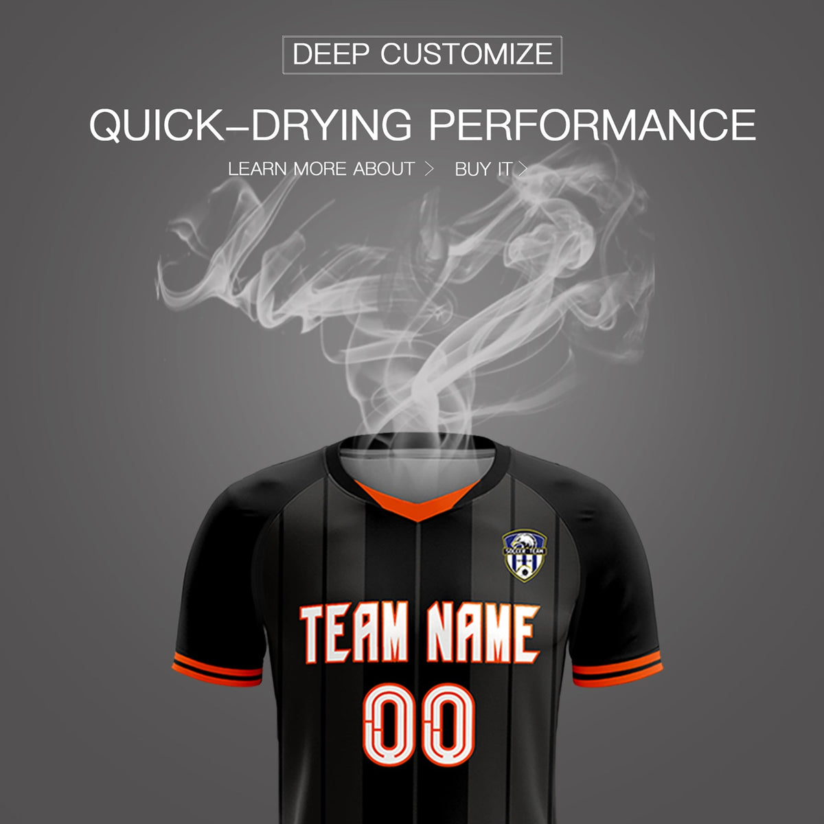 Custom Black Classic Striped Personalized Football Kit Jersey