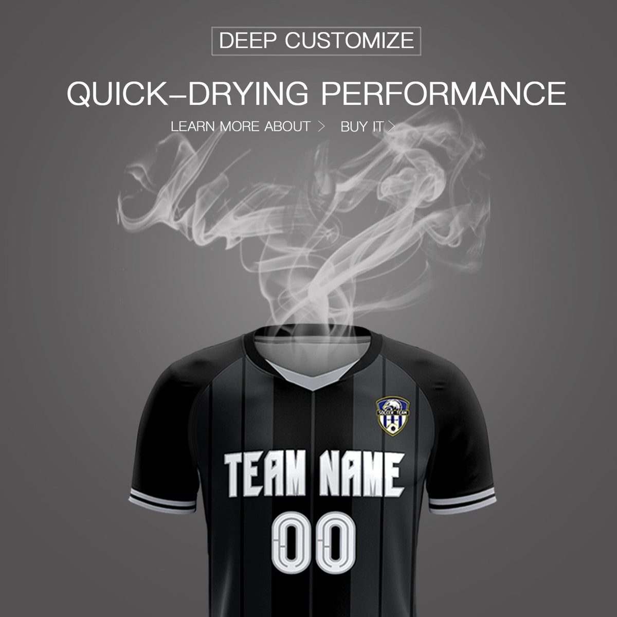 Custom Black Classic Striped Personalized Football Kit Jersey