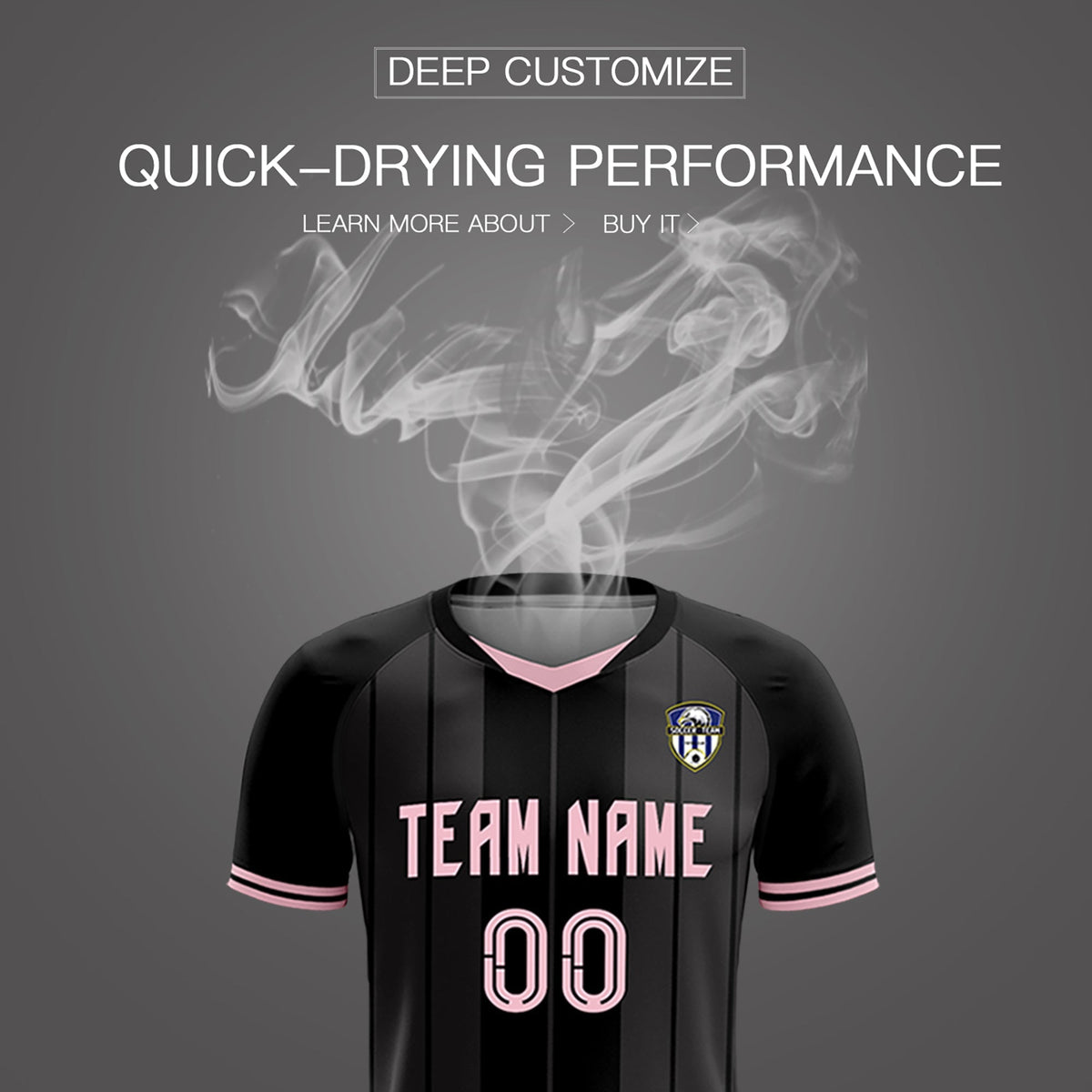 Custom Black Classic Striped Personalized Football Kit Jersey